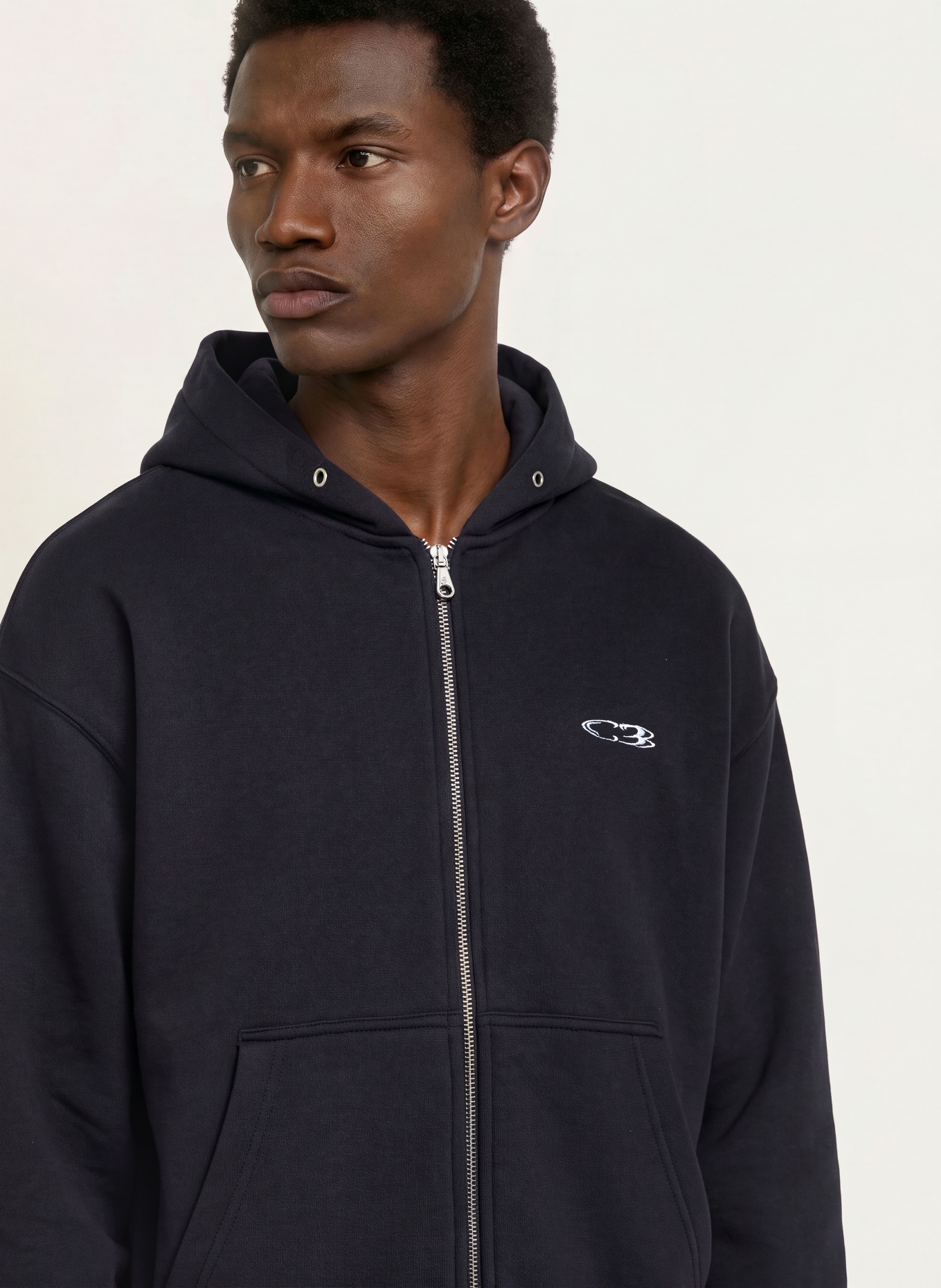 COLE BUXTON Sweatjacke: SCHWARZ