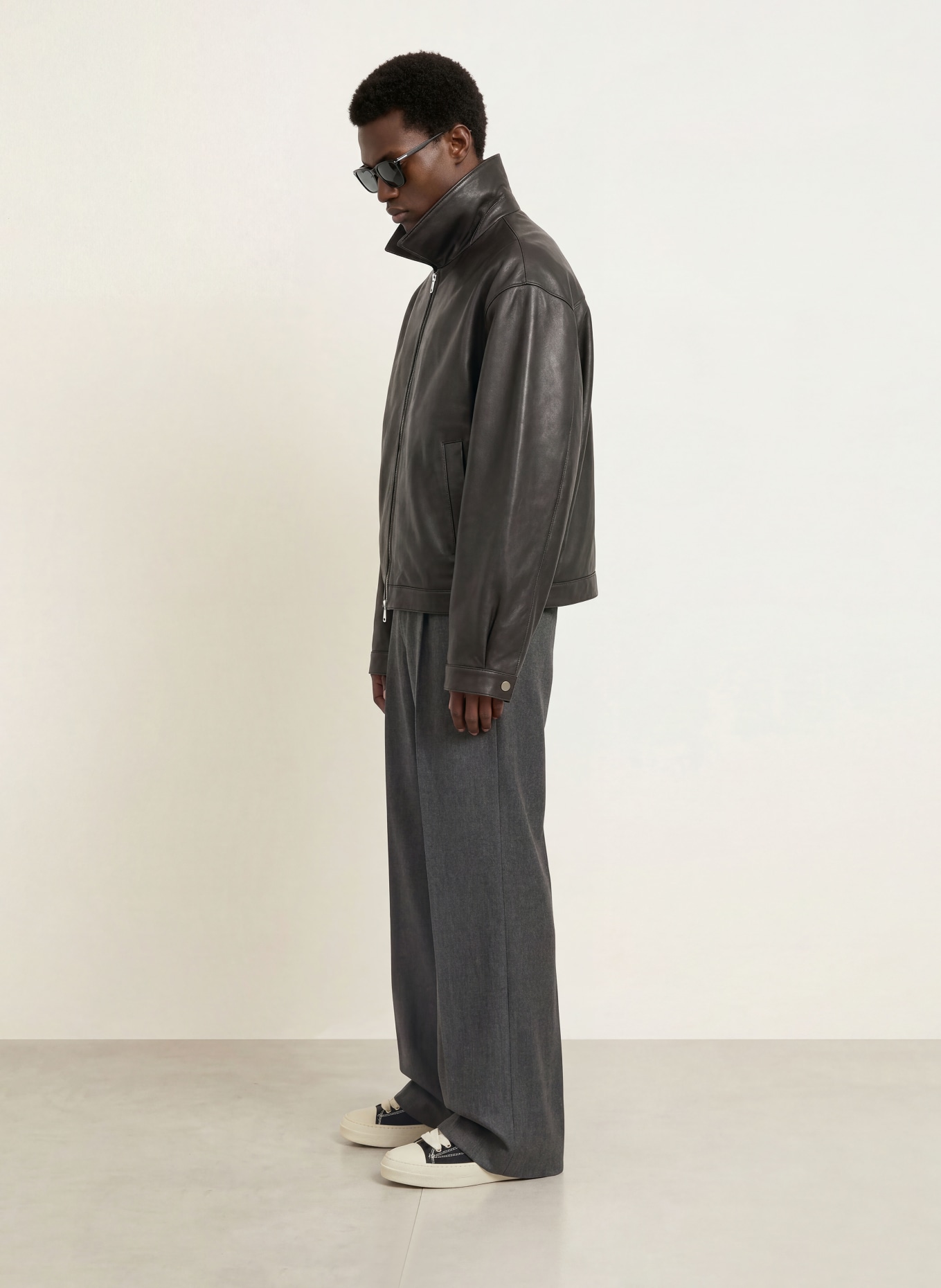 COLE BUXTON Lederjacke: DUNKELBRAUN
