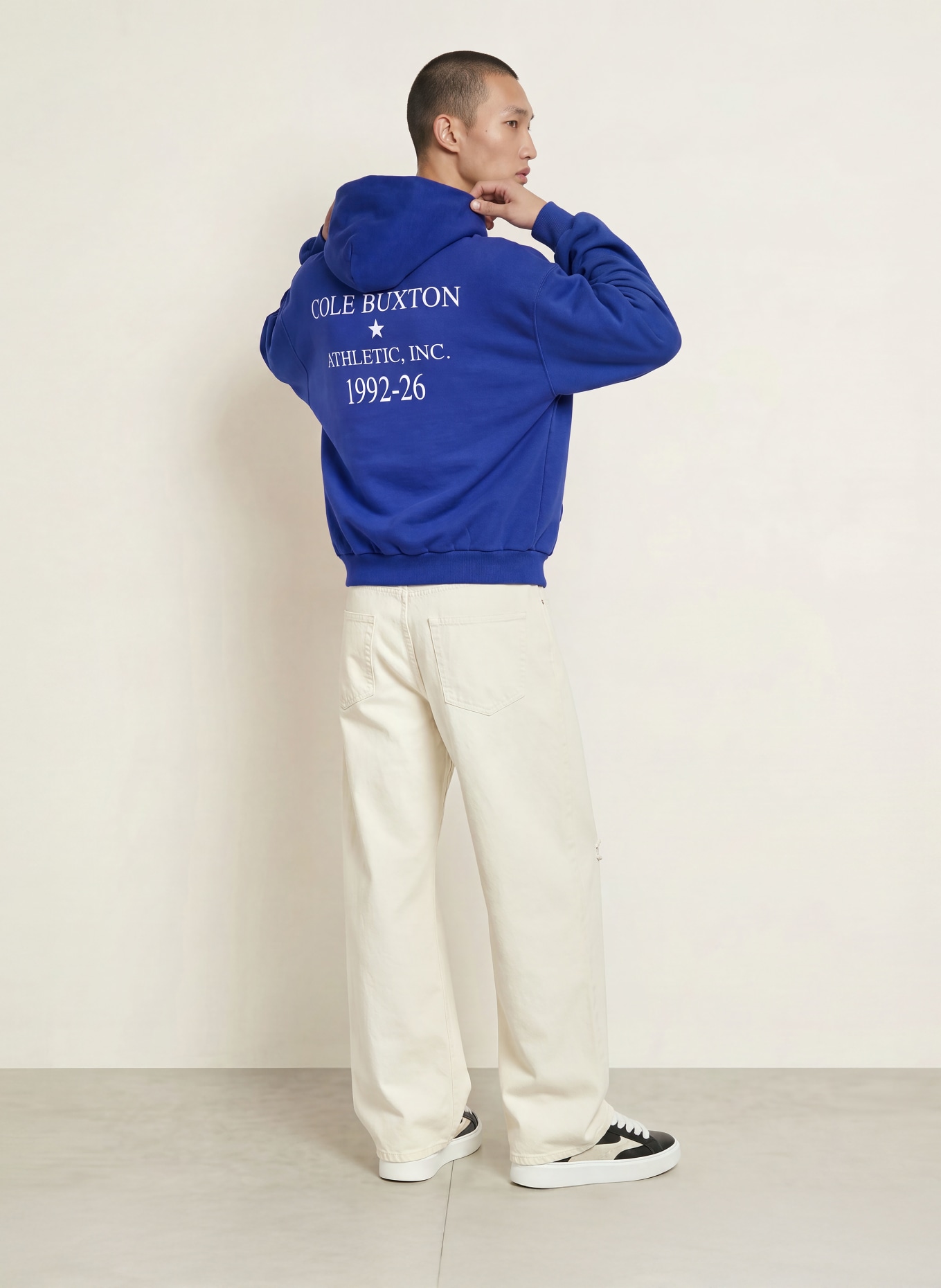 COLE BUXTON Hoodie ATHLETIC INC: BLAU / WEISS