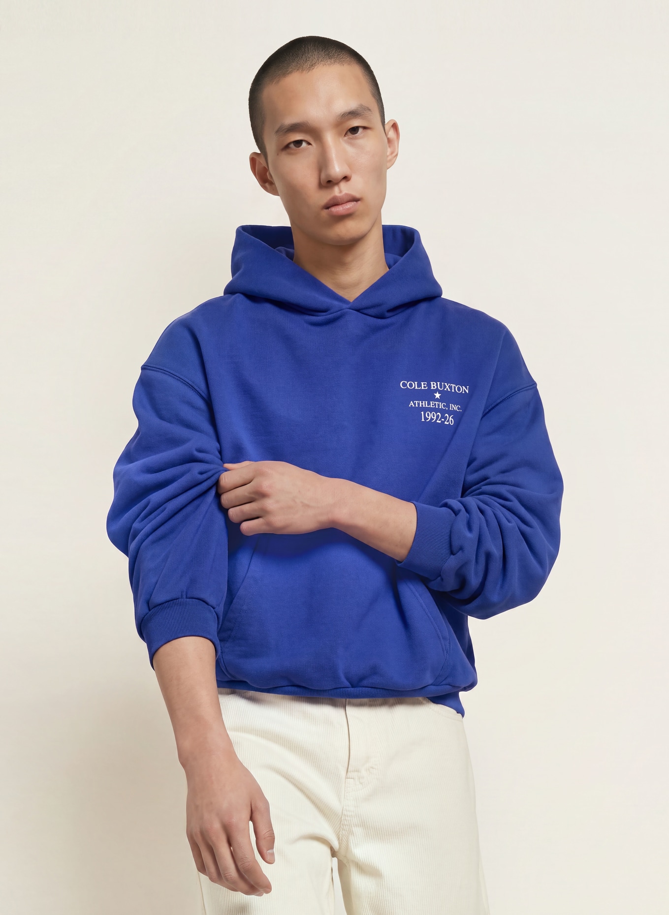 COLE BUXTON Hoodie ATHLETIC INC: BLAU / WEISS