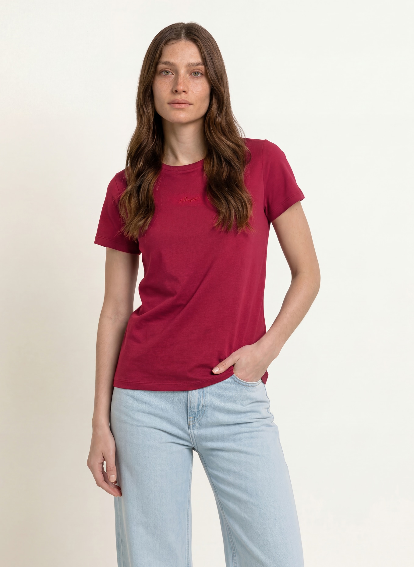 BOSS T-shirt ELOVE: FUCHSIA