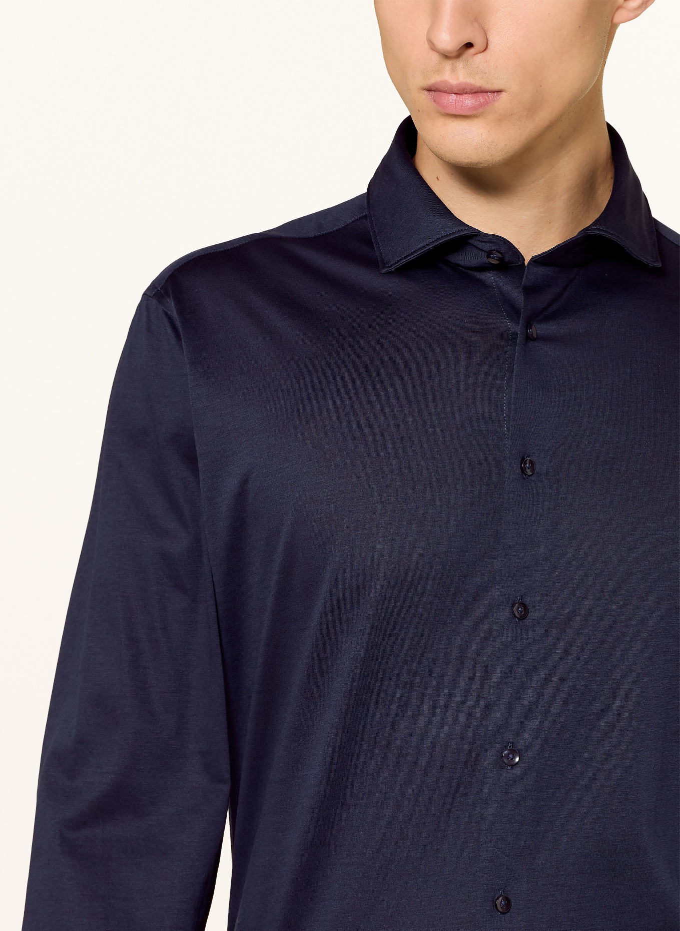 seidensticker Jerseyhemd Shaped Fit: DUNKELBLAU