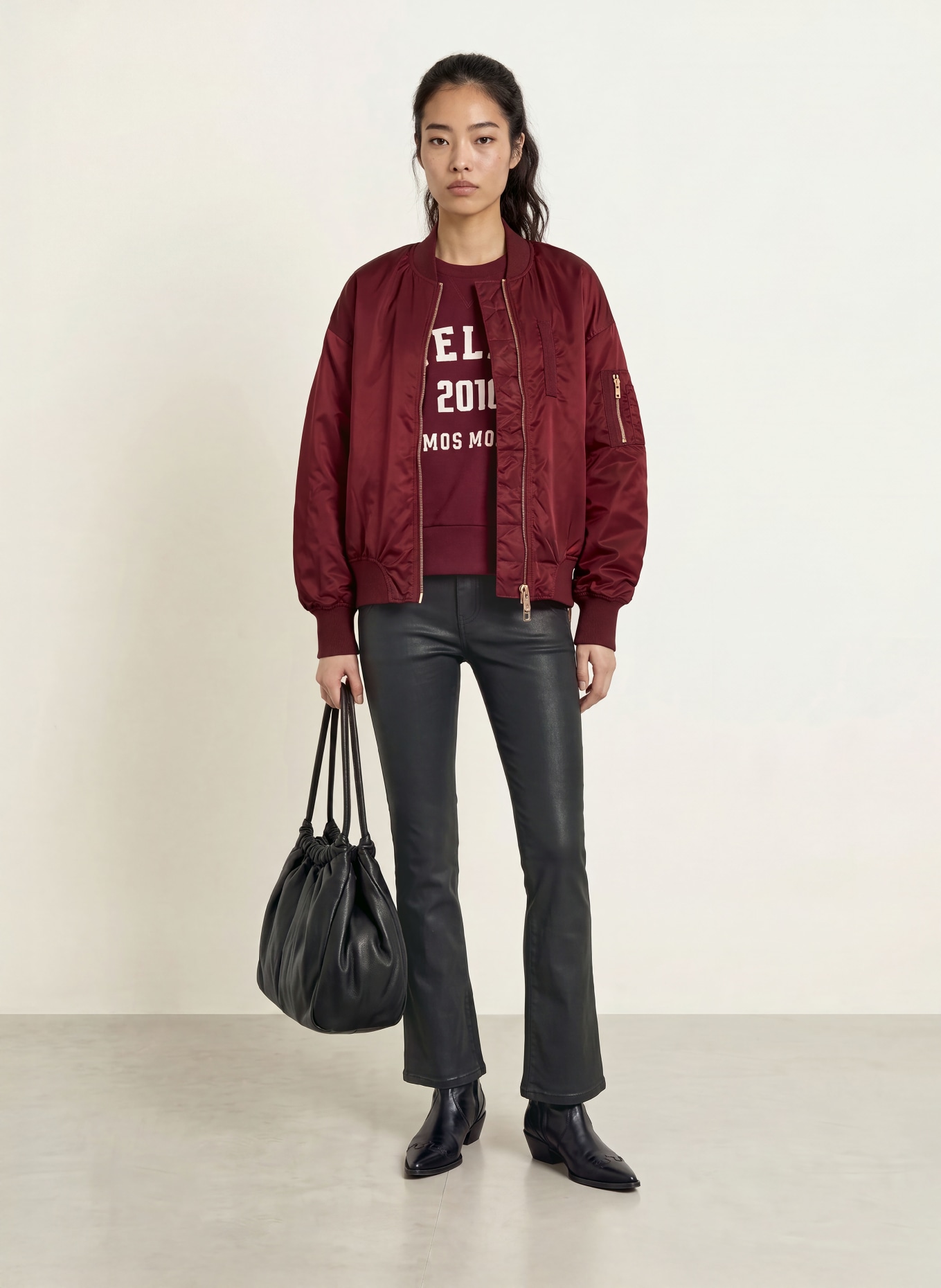 MOS MOSH Oversized-Sweatshirt MMNIMA: DUNKELROT