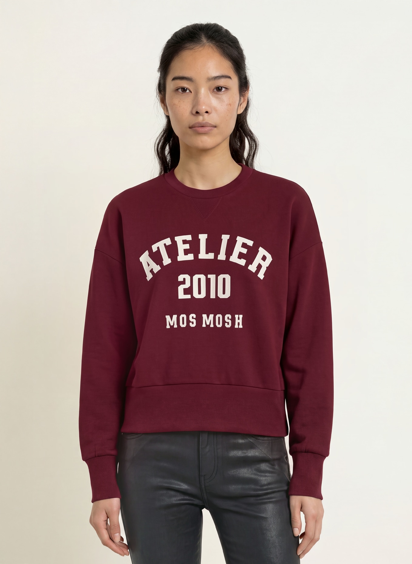 MOS MOSH Oversized-Sweatshirt MMNIMA: DUNKELROT