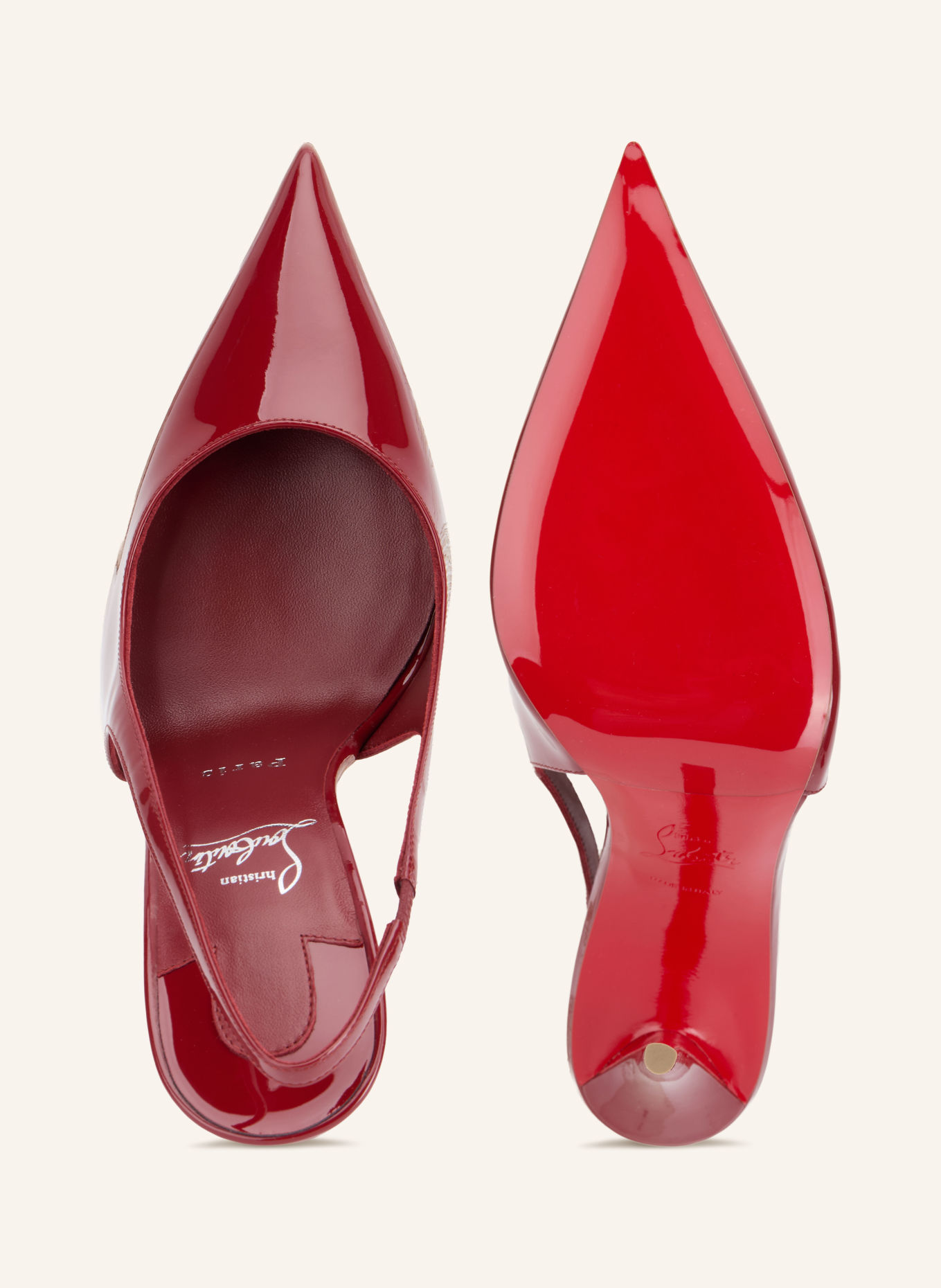 Christian Louboutin Slingpumps MISS Z 100: DUNKELROT