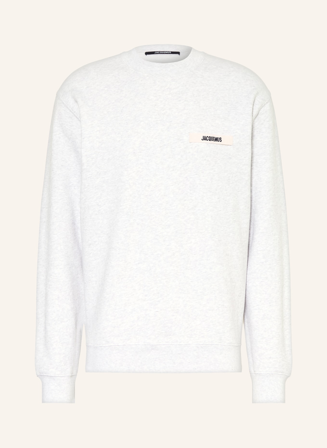 JACQUEMUS Sweat-shirt LE SWEATSHIRT GROS GRAIN: GRIS CLAIR / NOIR