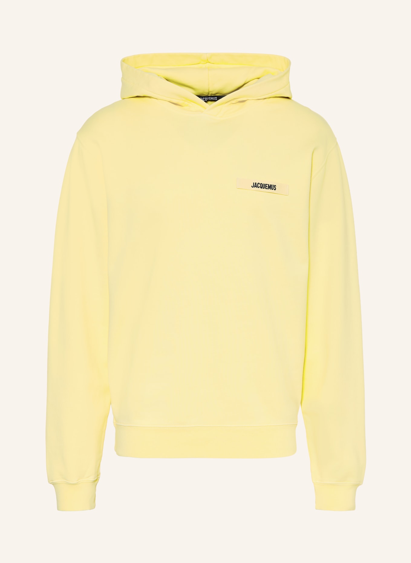 JACQUEMUS Sweat à capuche LE HOODIE GROS GRAIN: JAUNE CLAIR
