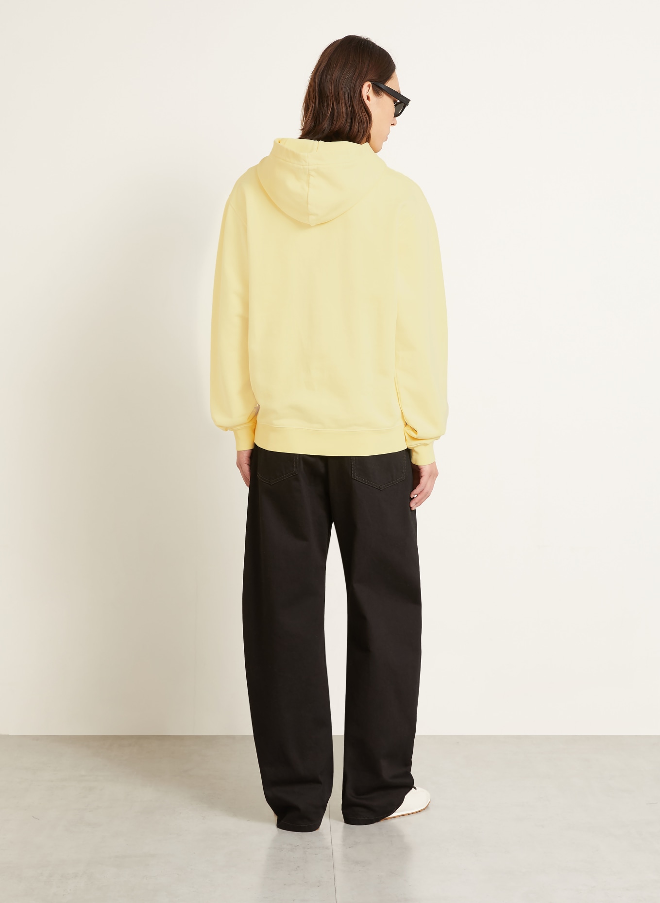 JACQUEMUS Sweat à capuche LE HOODIE GROS GRAIN: JAUNE CLAIR