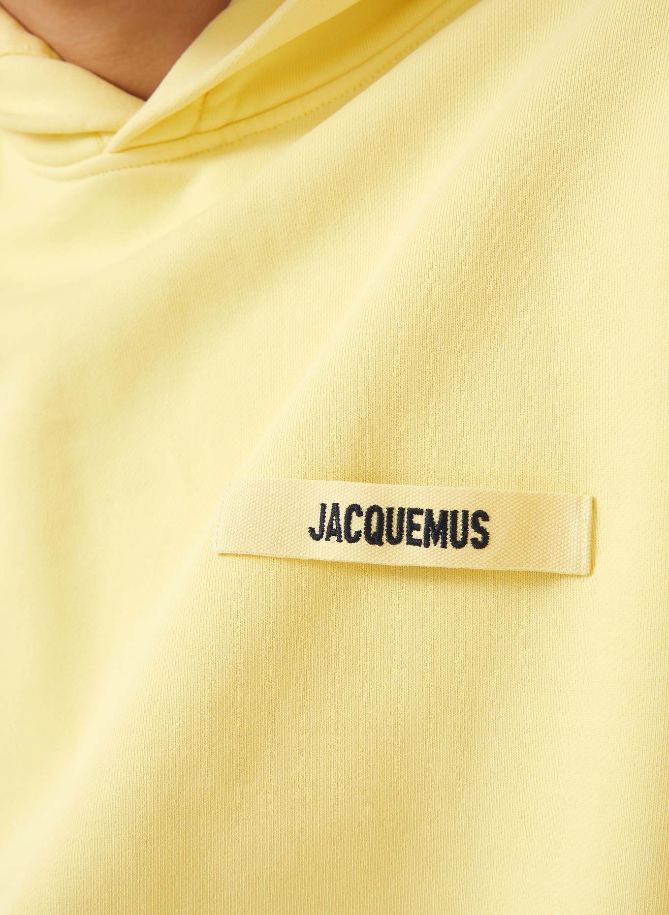 JACQUEMUS Sweat à capuche LE HOODIE GROS GRAIN: JAUNE CLAIR