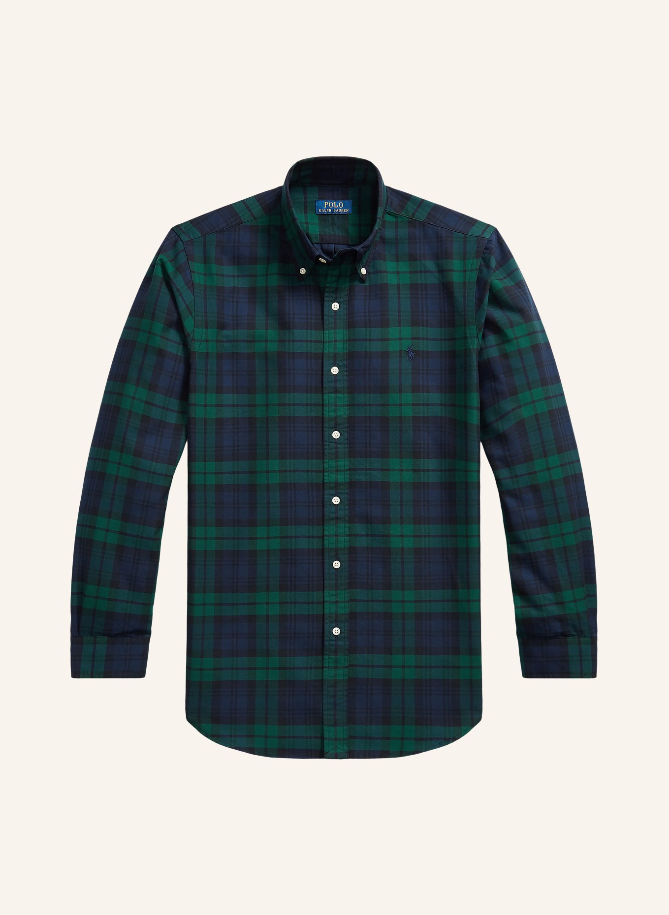 POLO RALPH LAUREN Hemd Custom Fit: DUNKELBLAU / GRÜN / SCHWARZ