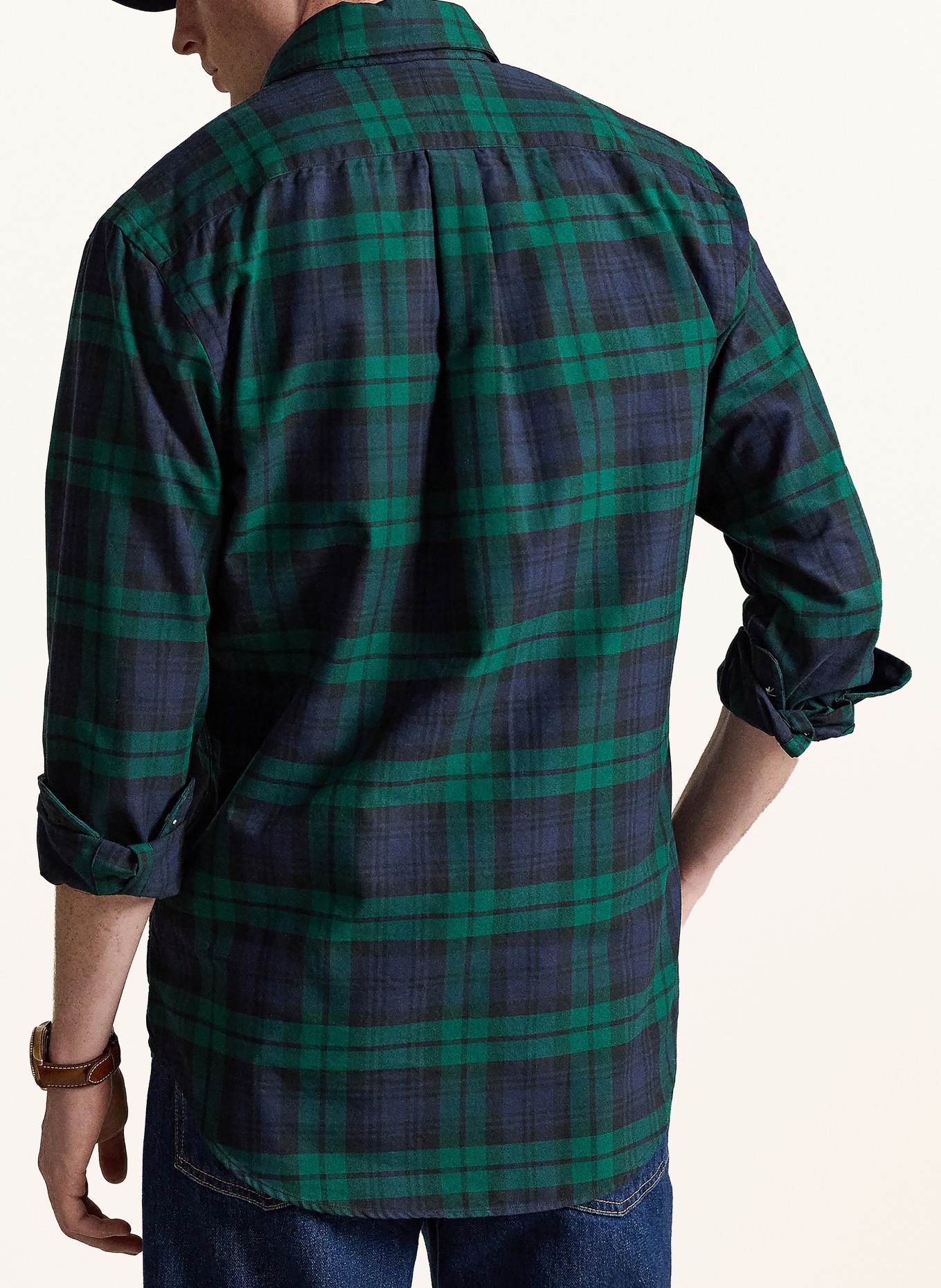 POLO RALPH LAUREN Hemd Custom Fit: DUNKELBLAU / GRÜN / SCHWARZ