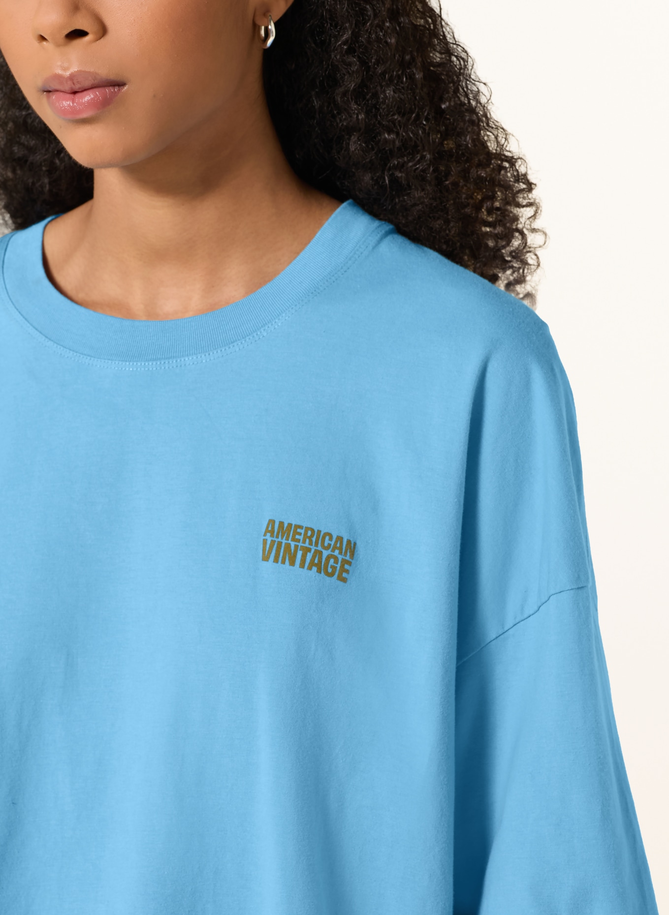 American Vintage Oversized shirt GIXY: BLAUW