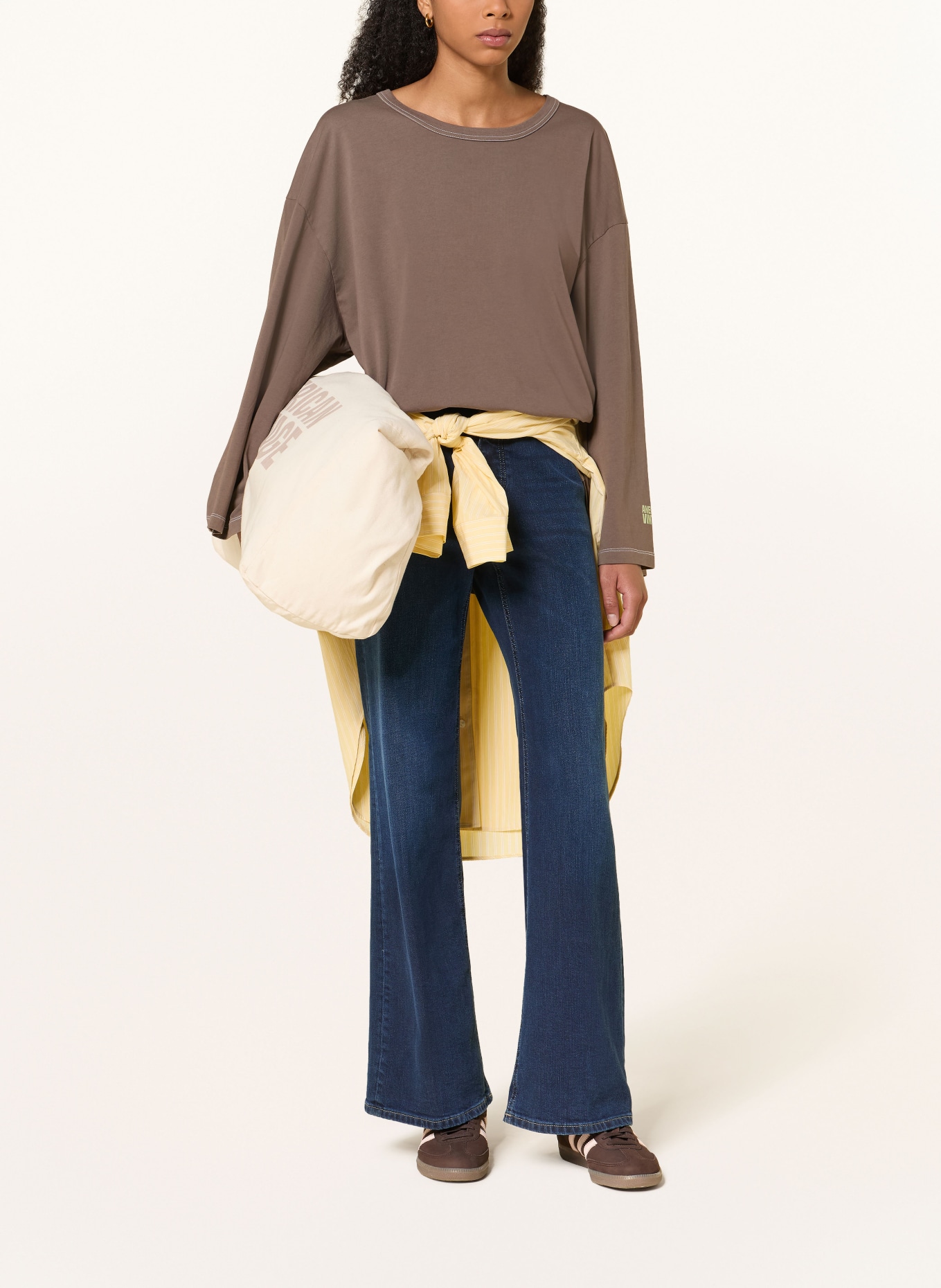 American Vintage Oversized longsleeve FIZVALLEY: TAUPE