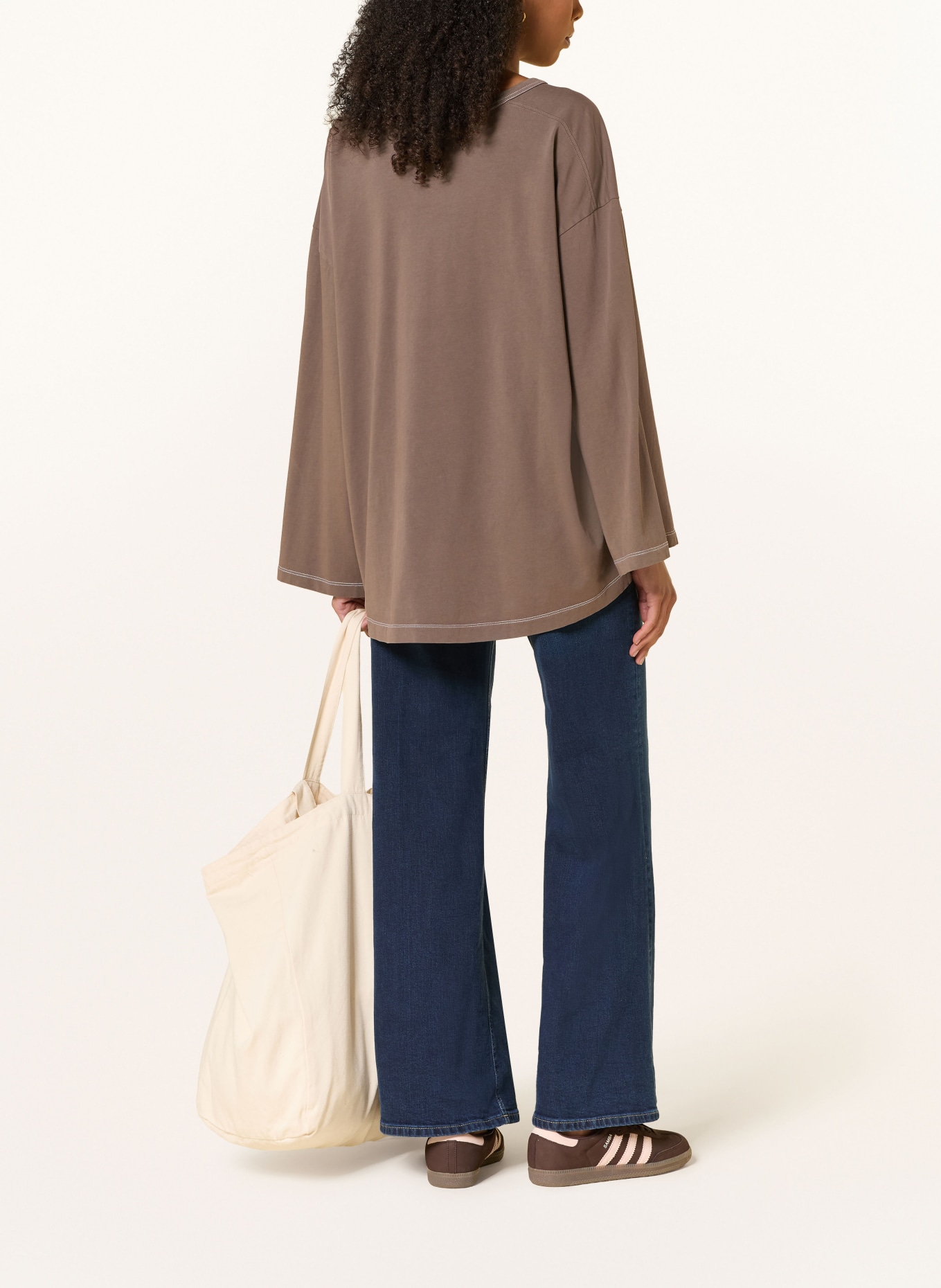 American Vintage Oversized longsleeve FIZVALLEY: TAUPE