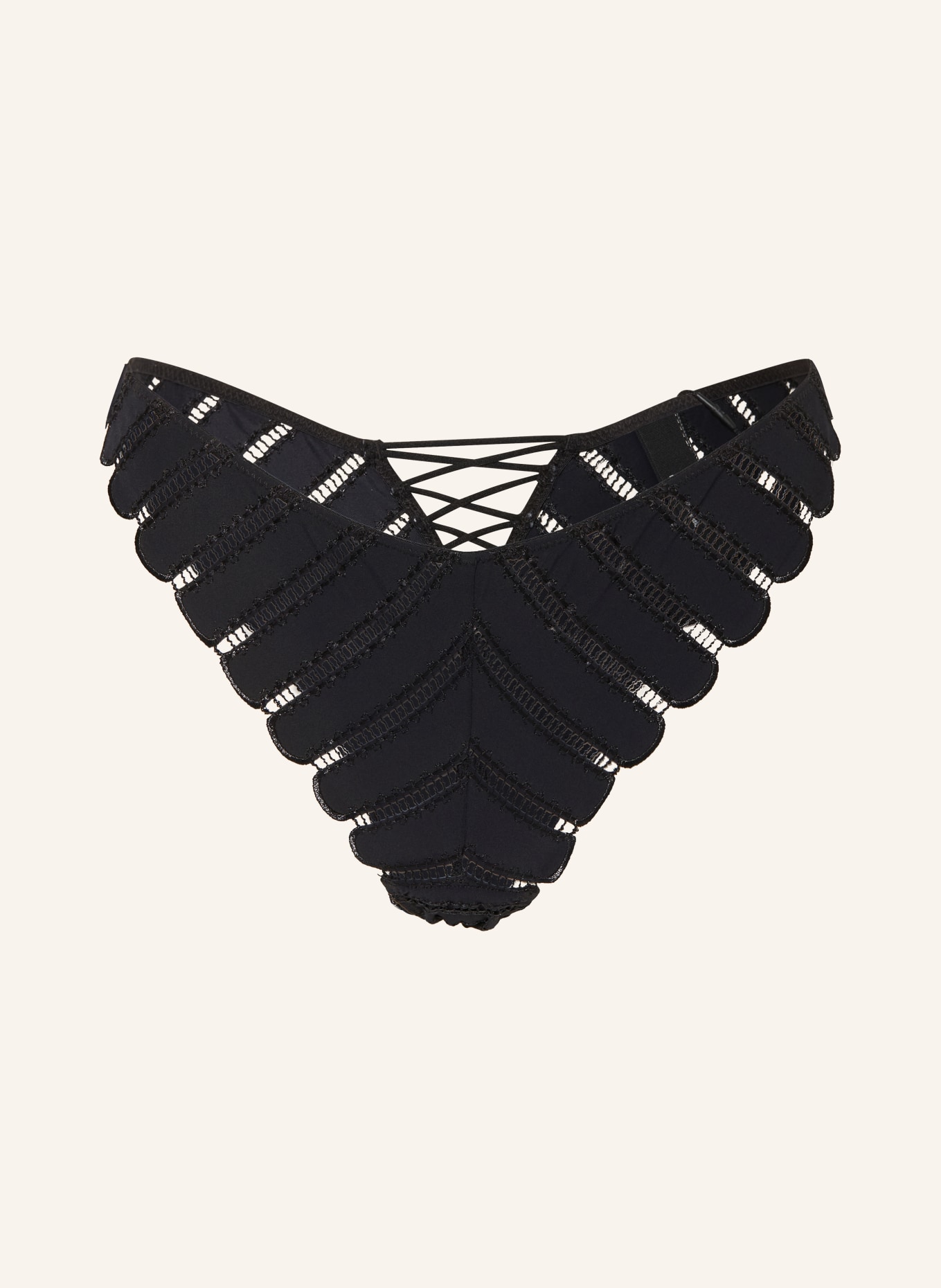 LIVY GRAMERCY string with cutout: BLACK