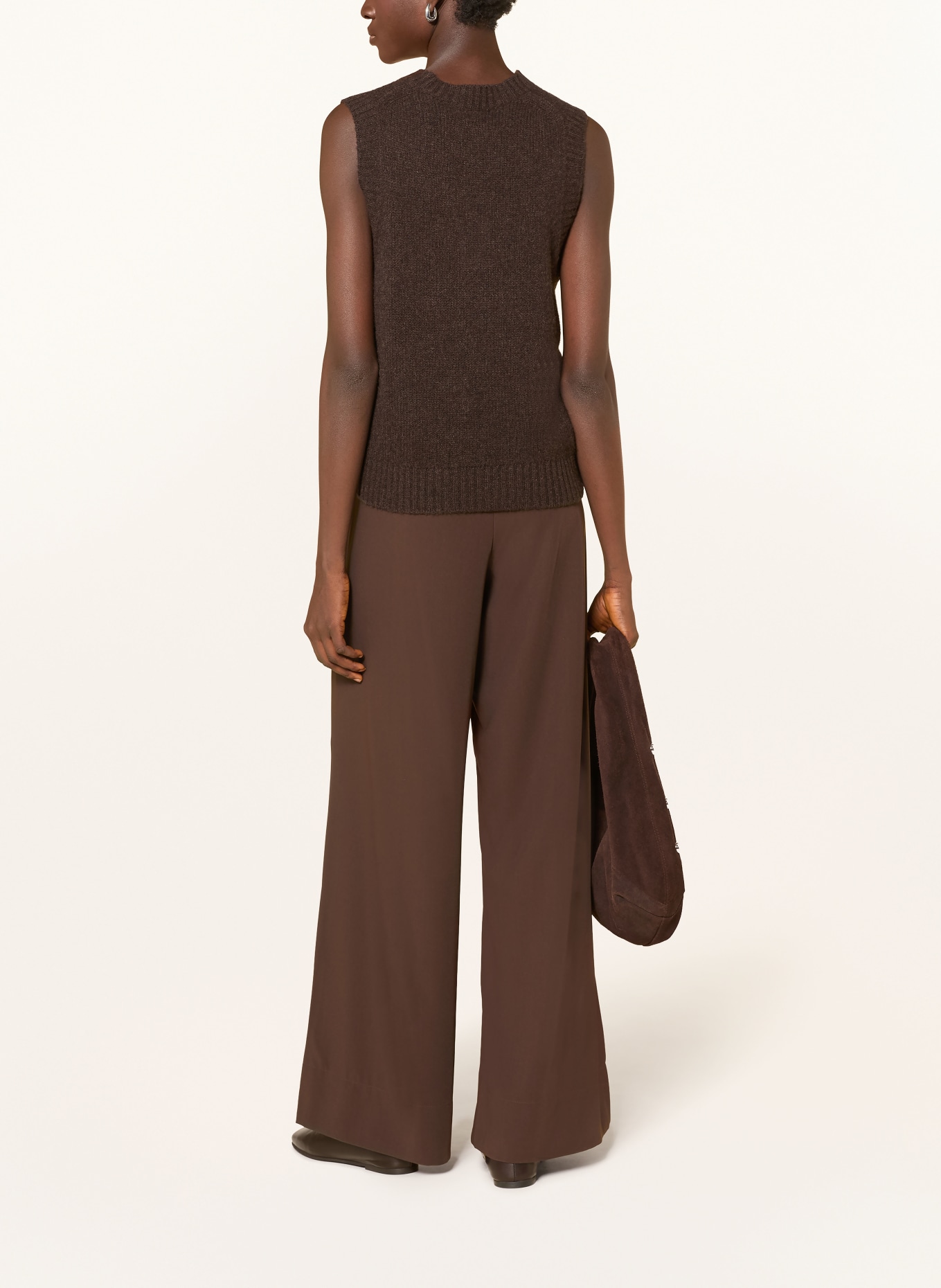 MAC Pantalon marinière CORALIE: MARRON FONCÉ