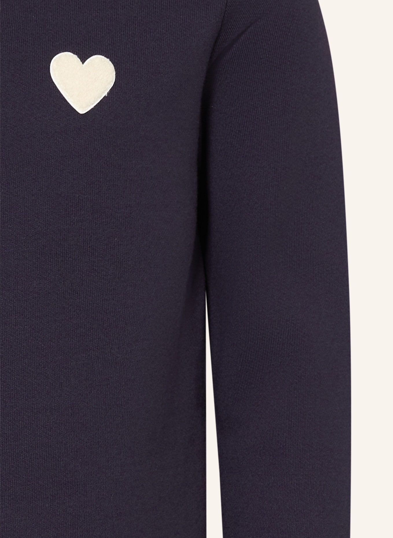 PETIT BATEAU Sweatjacke: DUNKELBLAU / ECRU