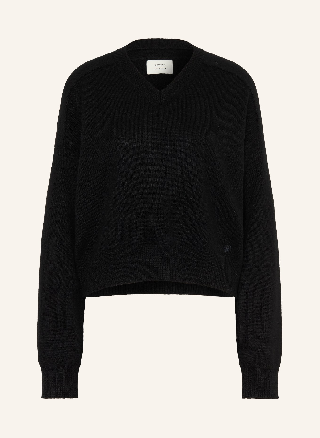 LOULOU DE SAISON ANZOR cashmere sweater: BLACK