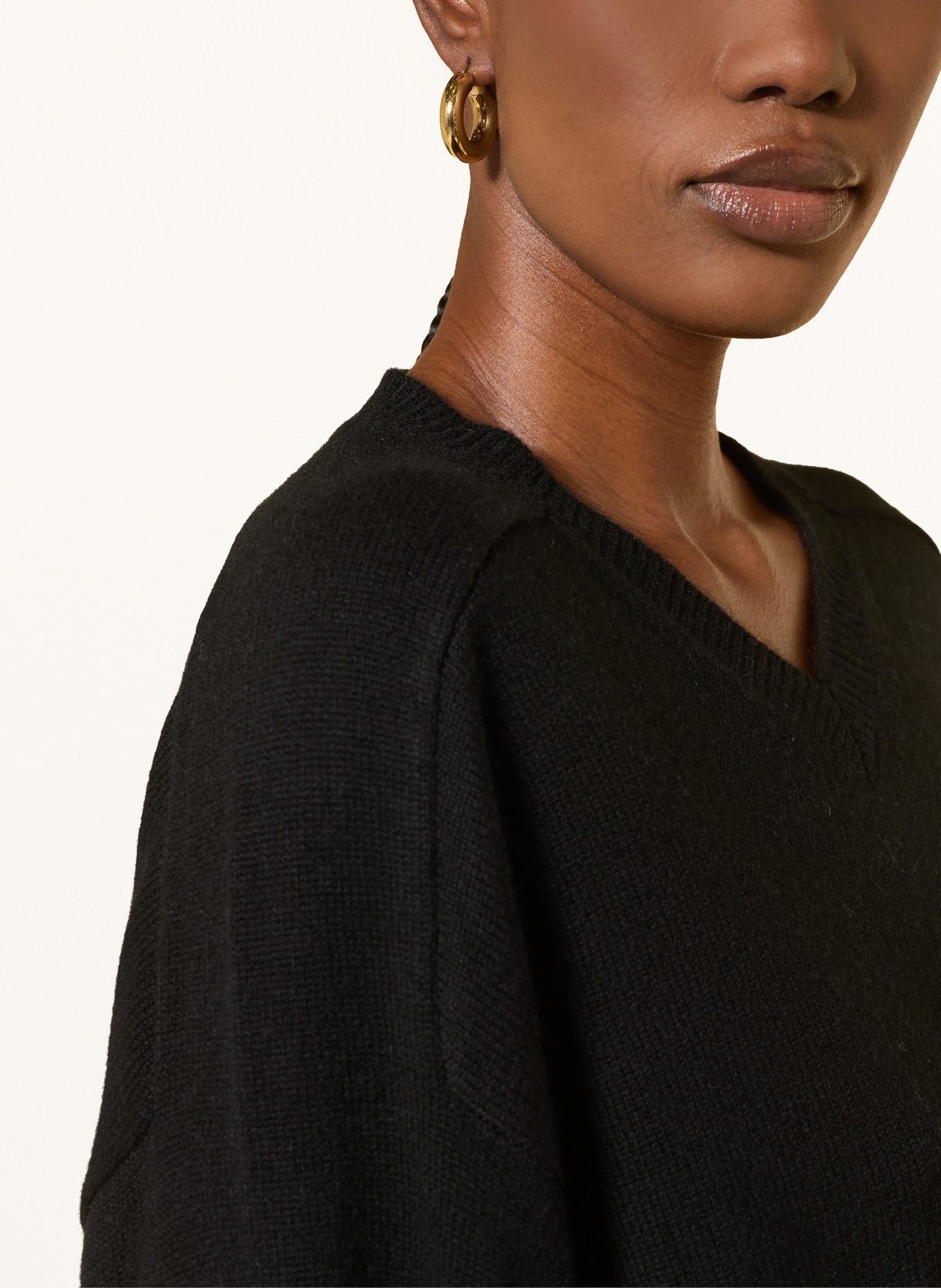LOULOU DE SAISON ANZOR cashmere sweater: BLACK