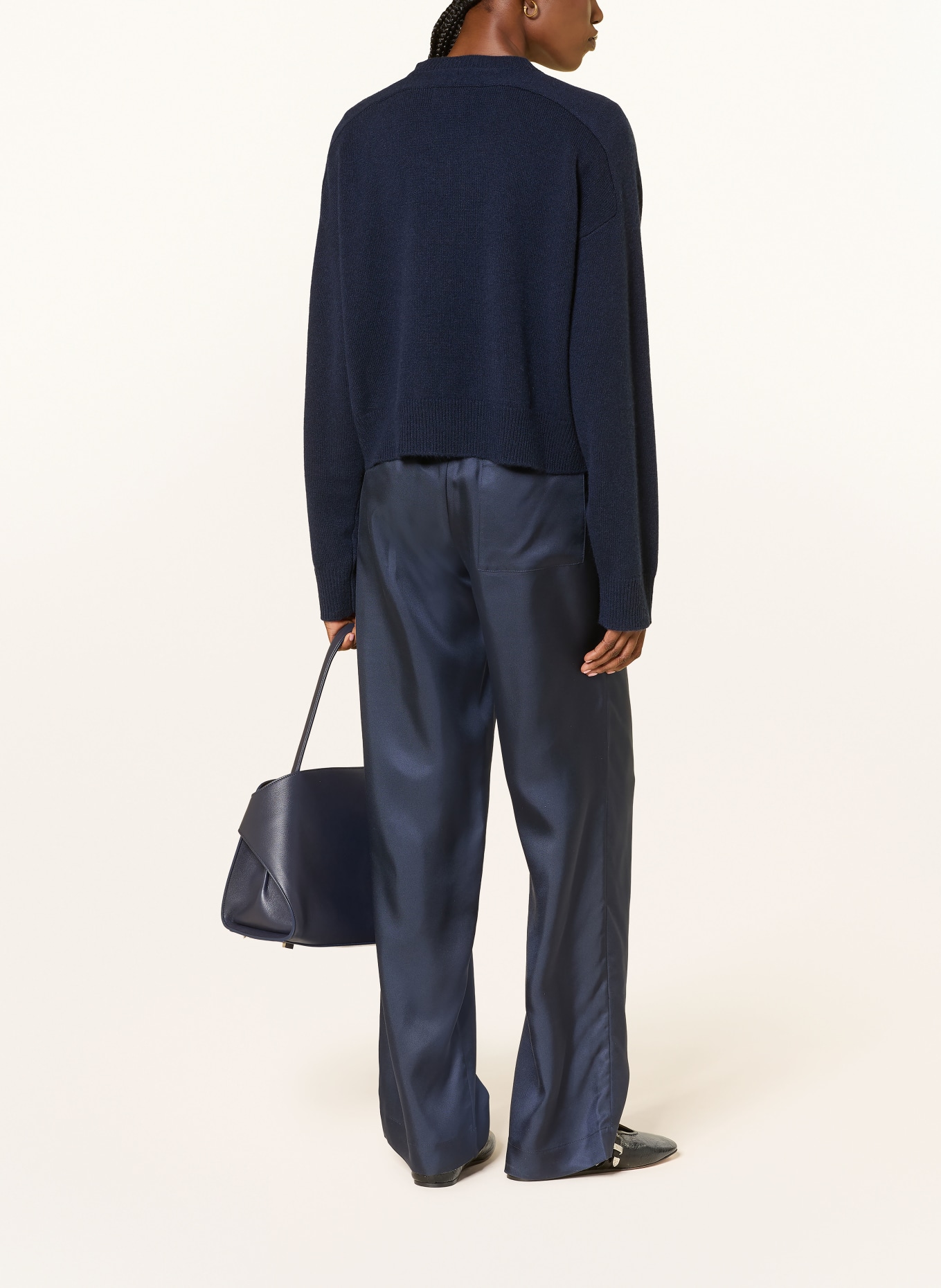 LOULOU DE SAISON ANZOR cashmere sweater: DARK BLUE
