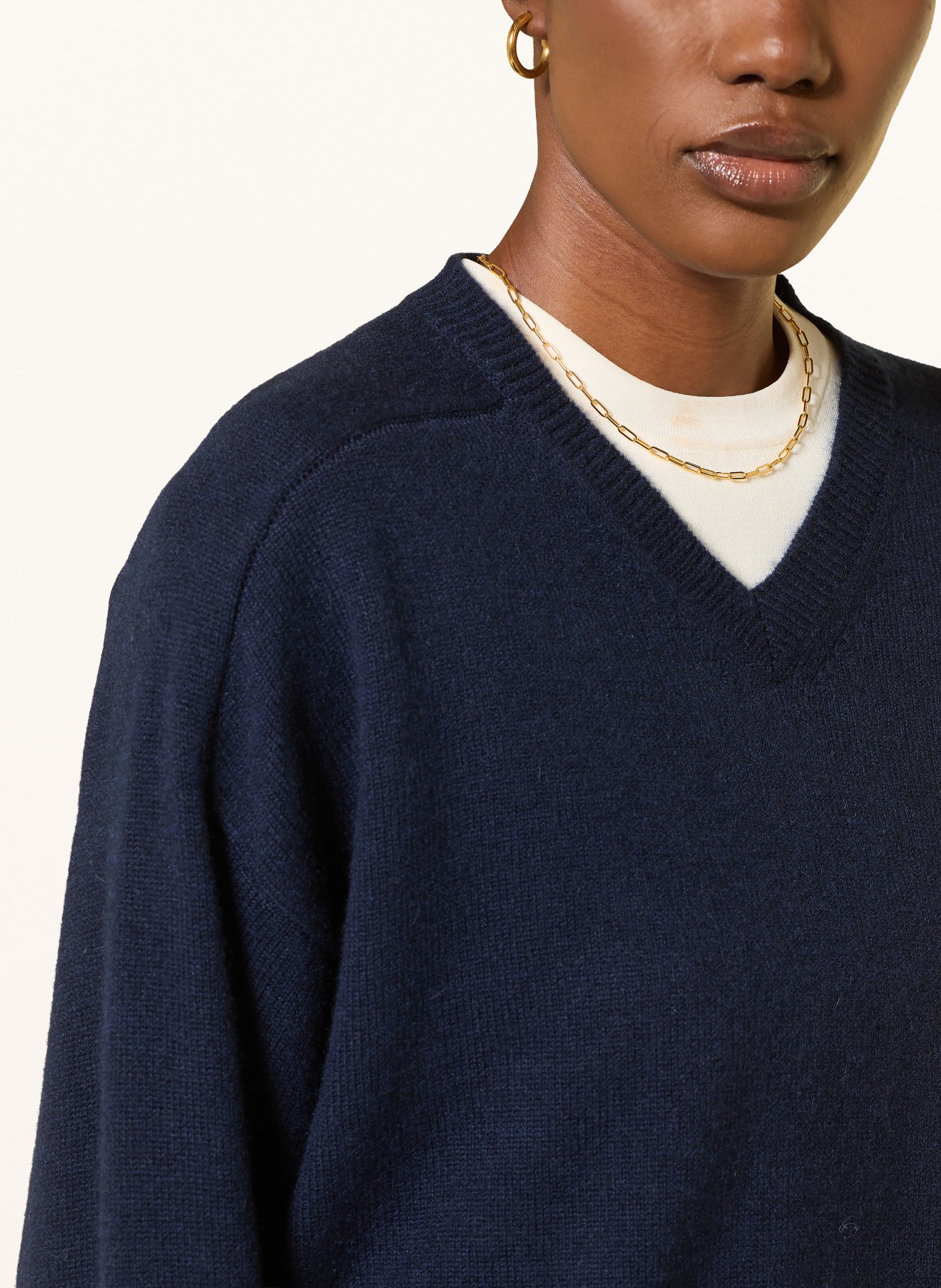 LOULOU DE SAISON ANZOR cashmere sweater: DARK BLUE