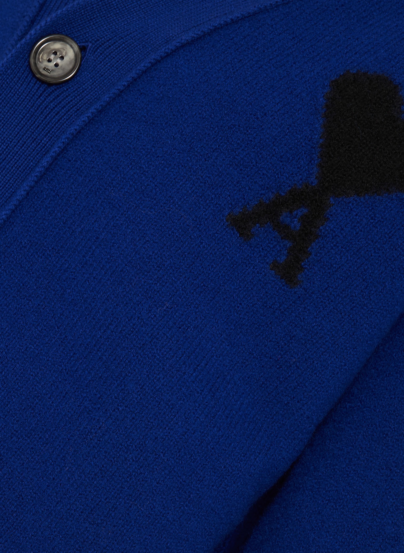 AMI PARIS Strickjacke: BLAU / SCHWARZ