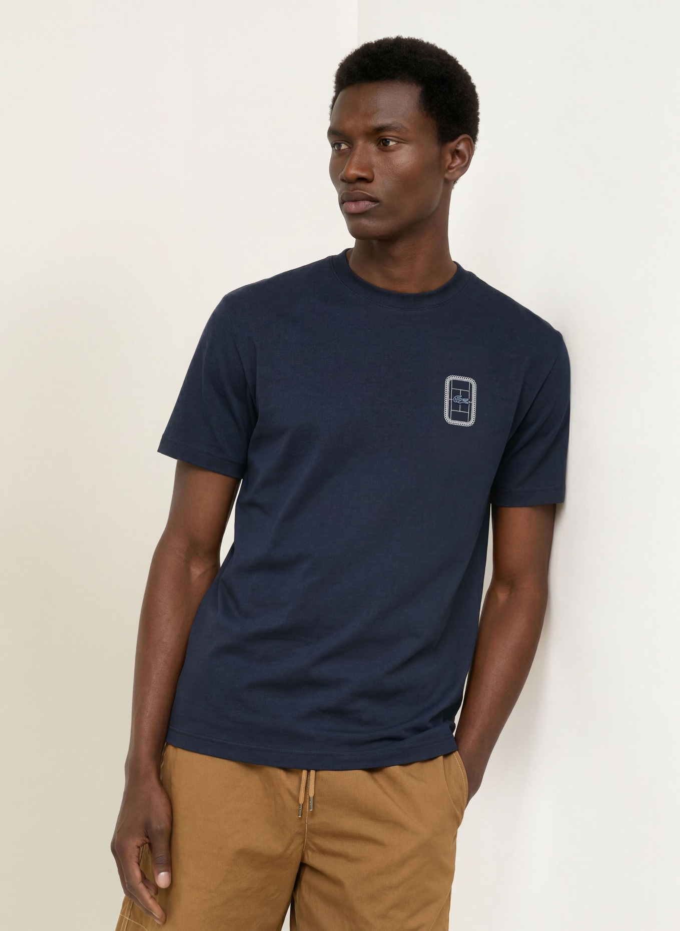 LACOSTE T-shirt: MØRKEBLÅ
