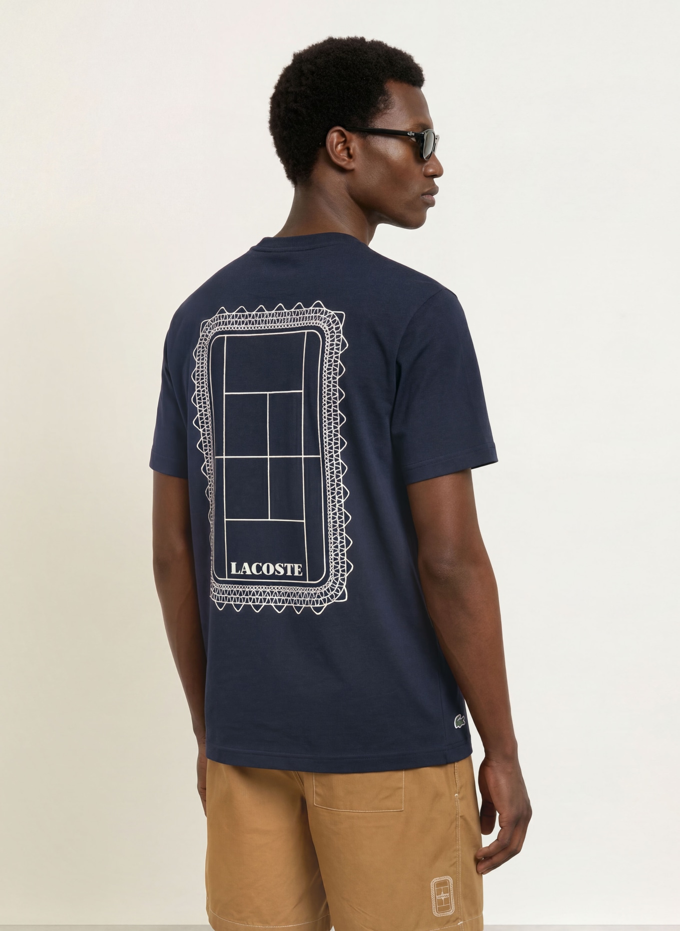 LACOSTE T-shirt: MØRKEBLÅ