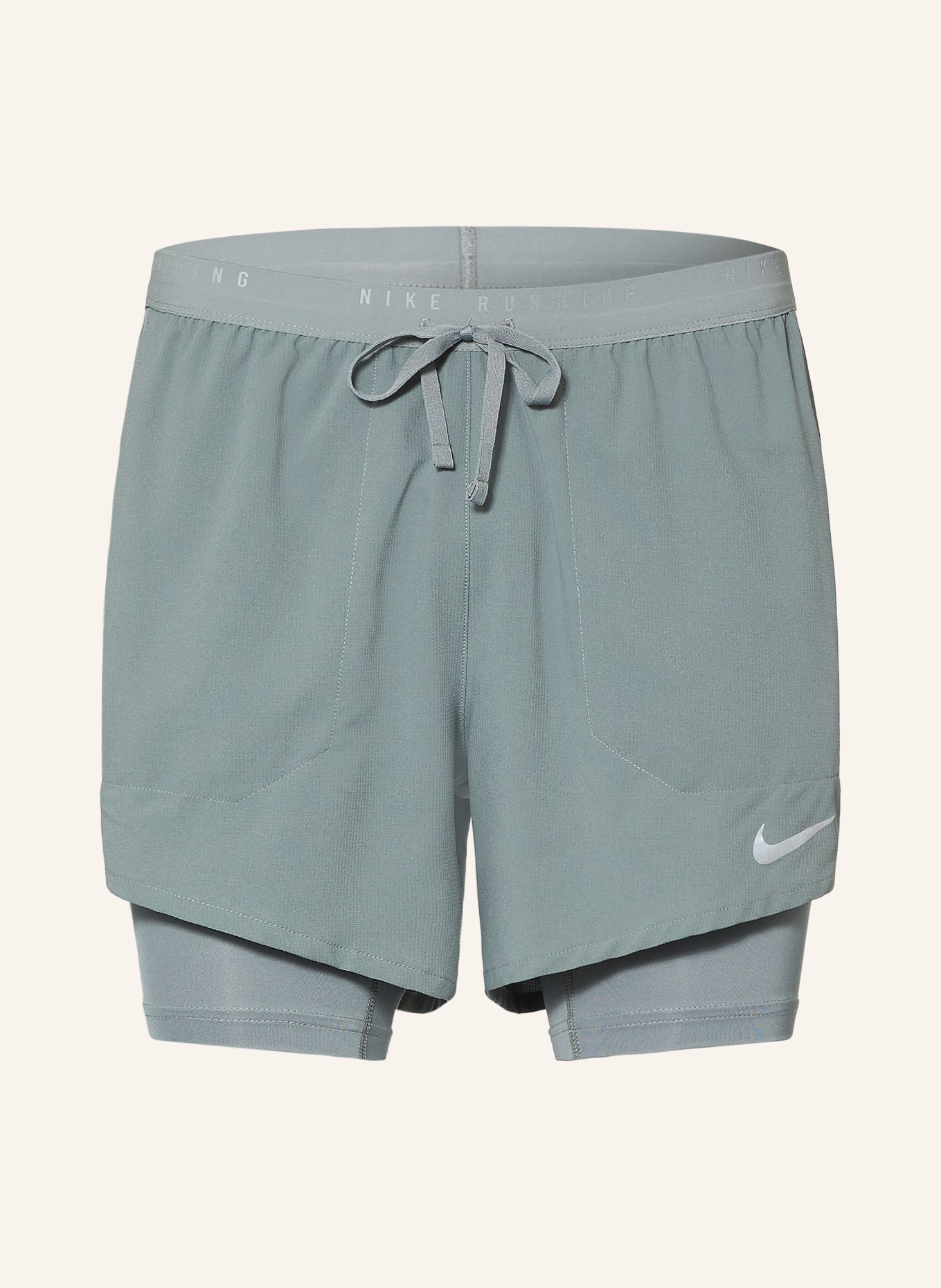Nike 2-in-1-Laufshorts STRIDE: GRAU