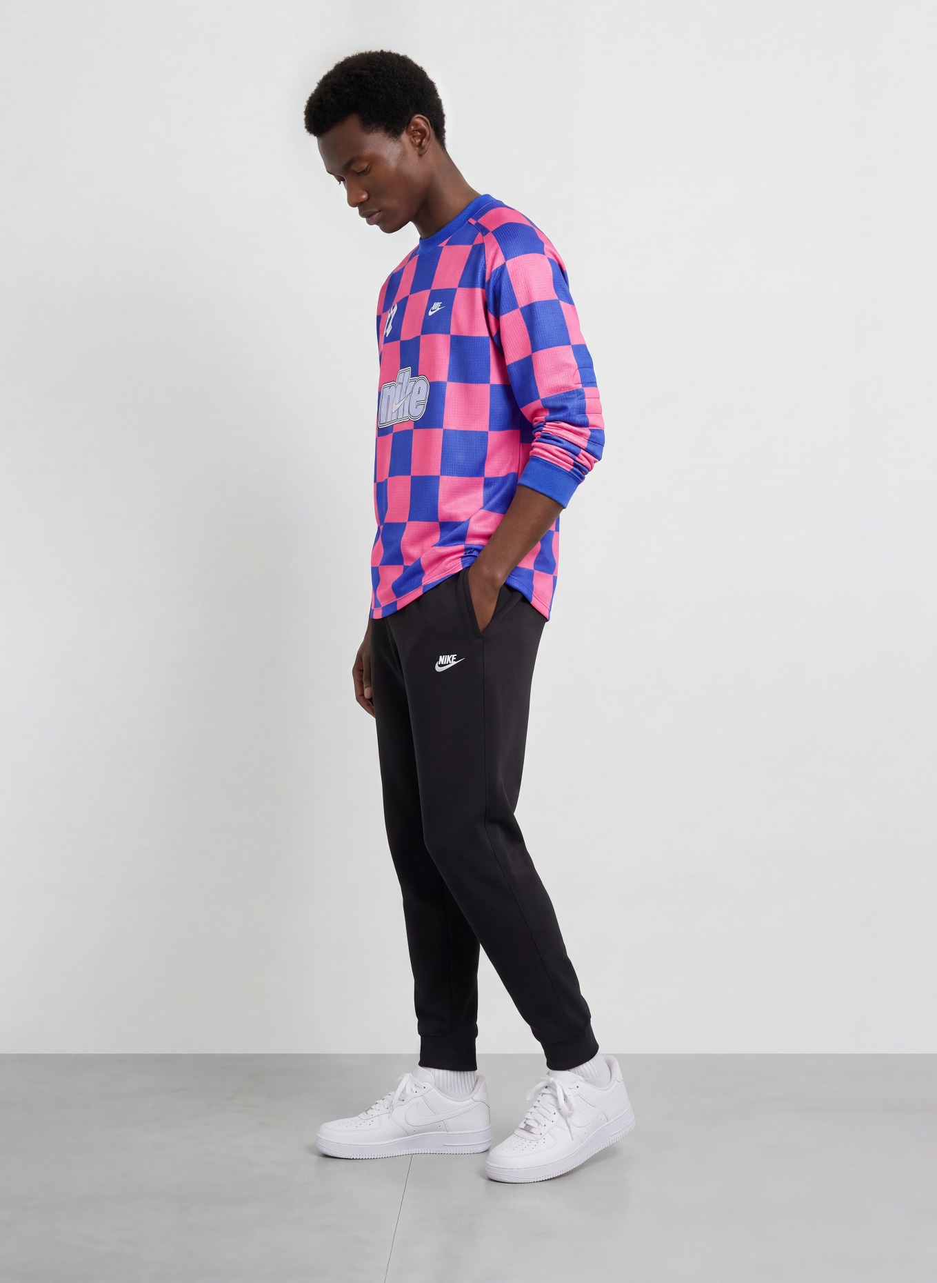 Nike SPORTSWEAR CLUB Long-sleeve shirt: BLUE / PINK