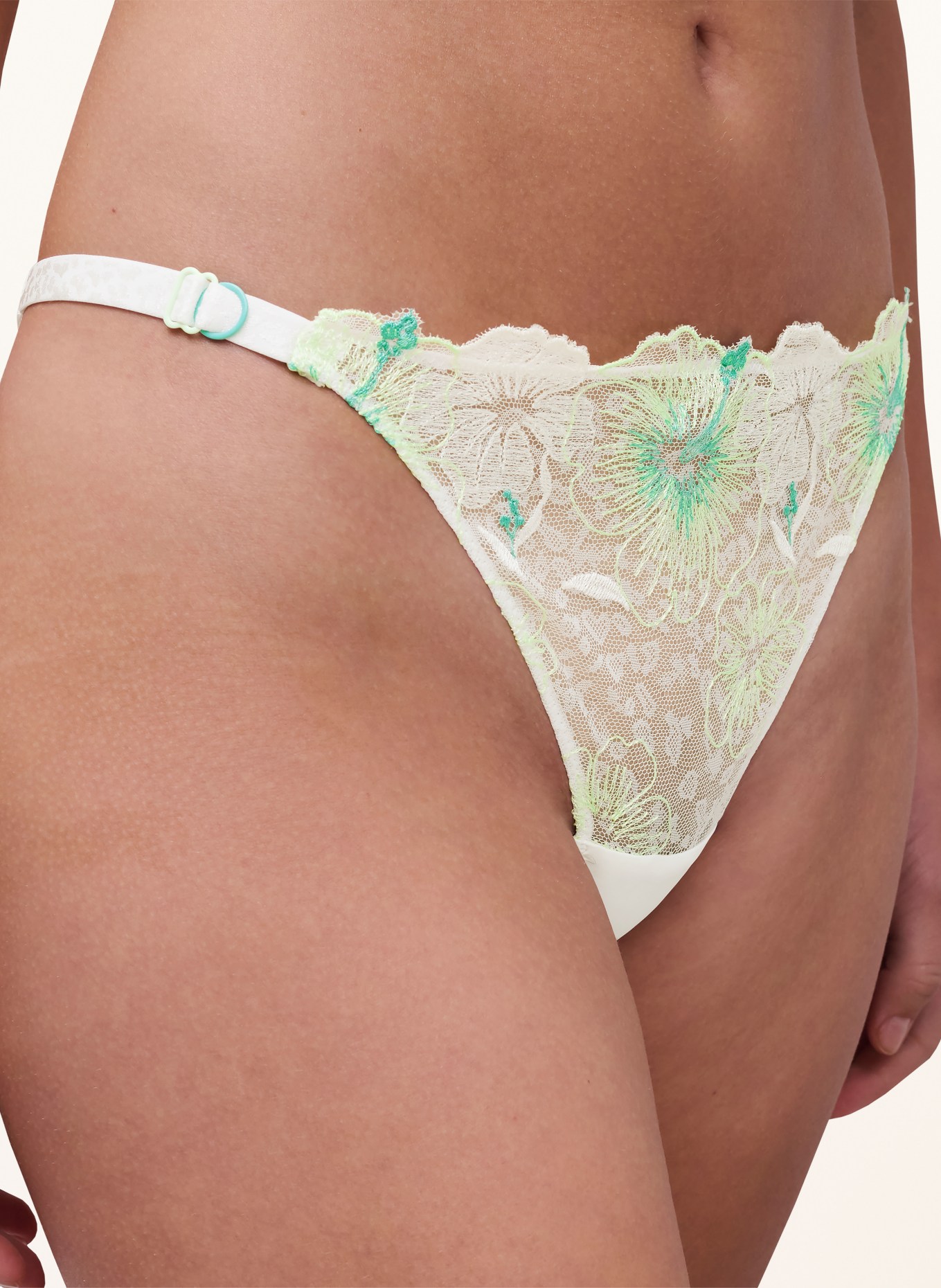 CHANTELLE Thong DAYDREAM: ECRU / LIGHT GREEN