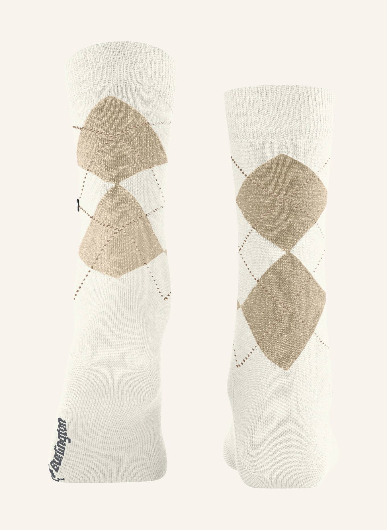 Burlington MARYLEBONE SCHIMMER socks with glitter yarn: 2040 off-white