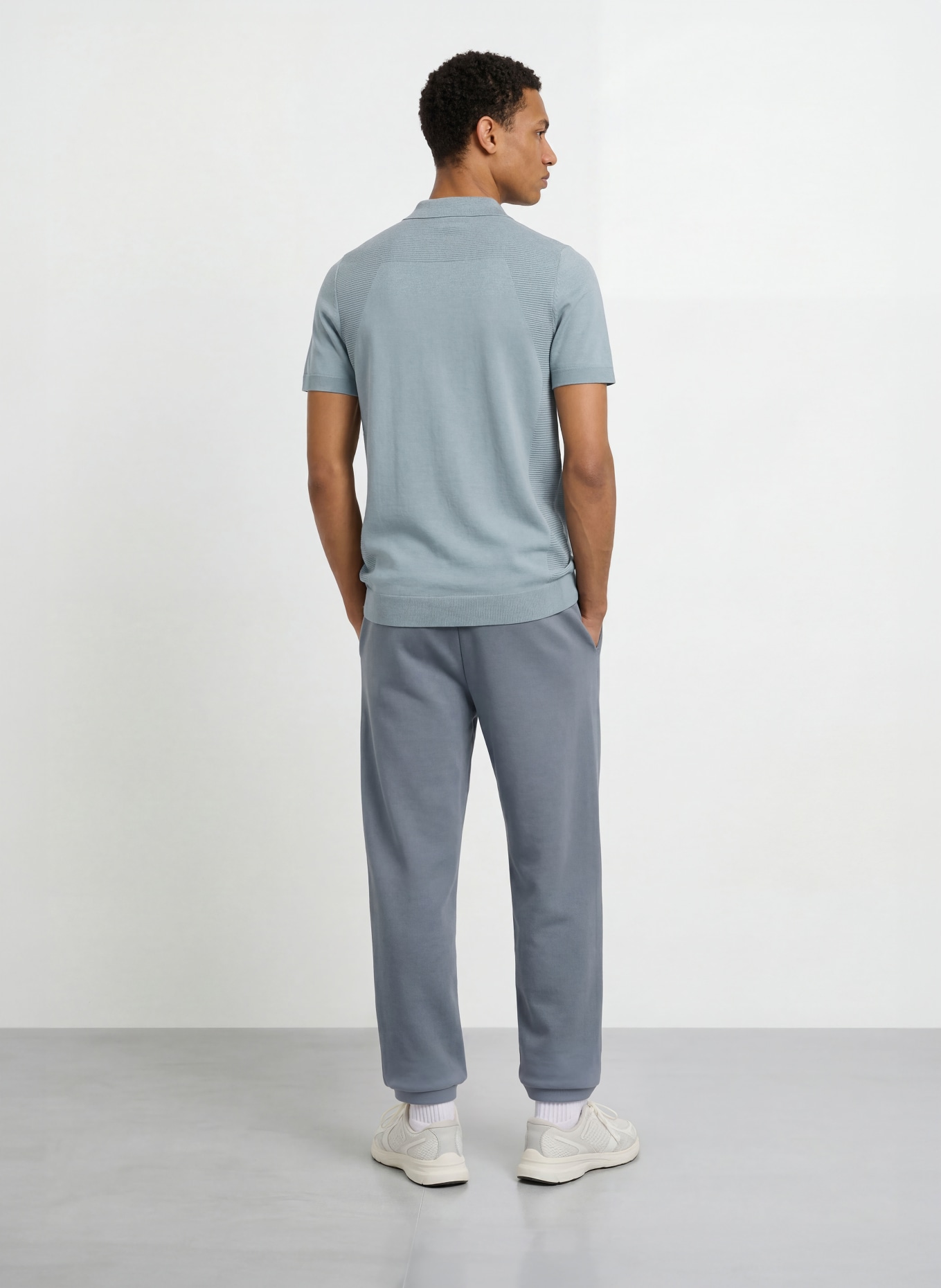 BOSS MOMENTUM LITE Knit Polo Shirt Regular Fit: GRAY