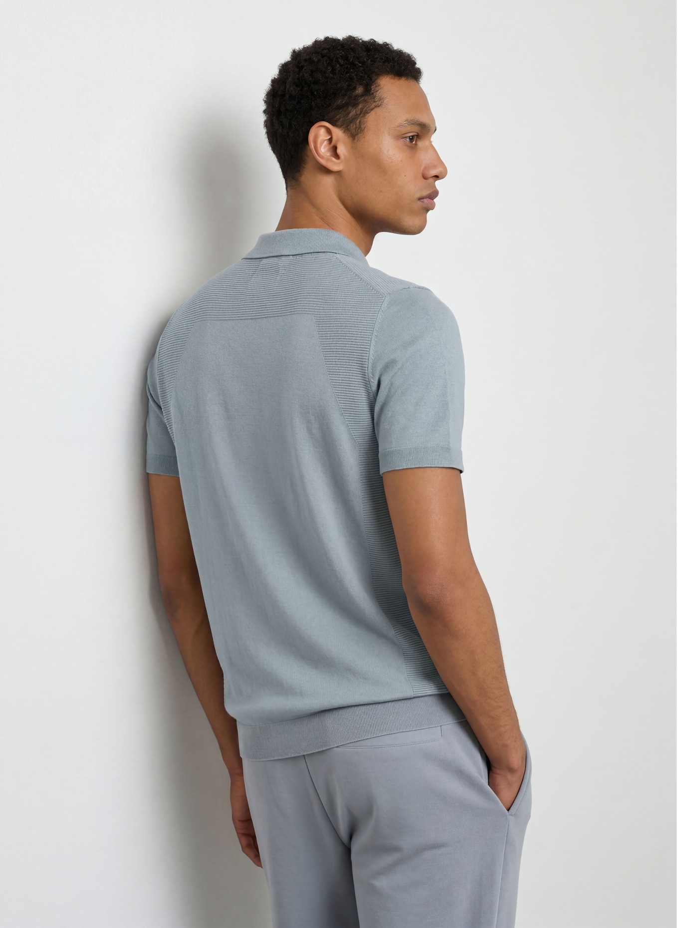 BOSS MOMENTUM LITE Knit Polo Shirt Regular Fit: GRAY