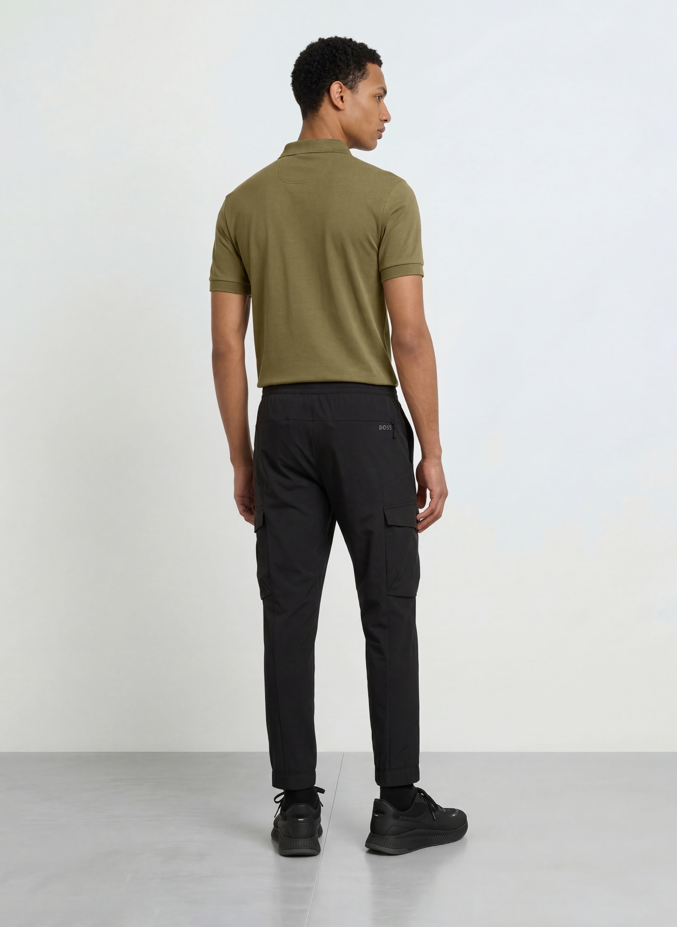 BOSS Tricou polo din jersey PIO: VERDE