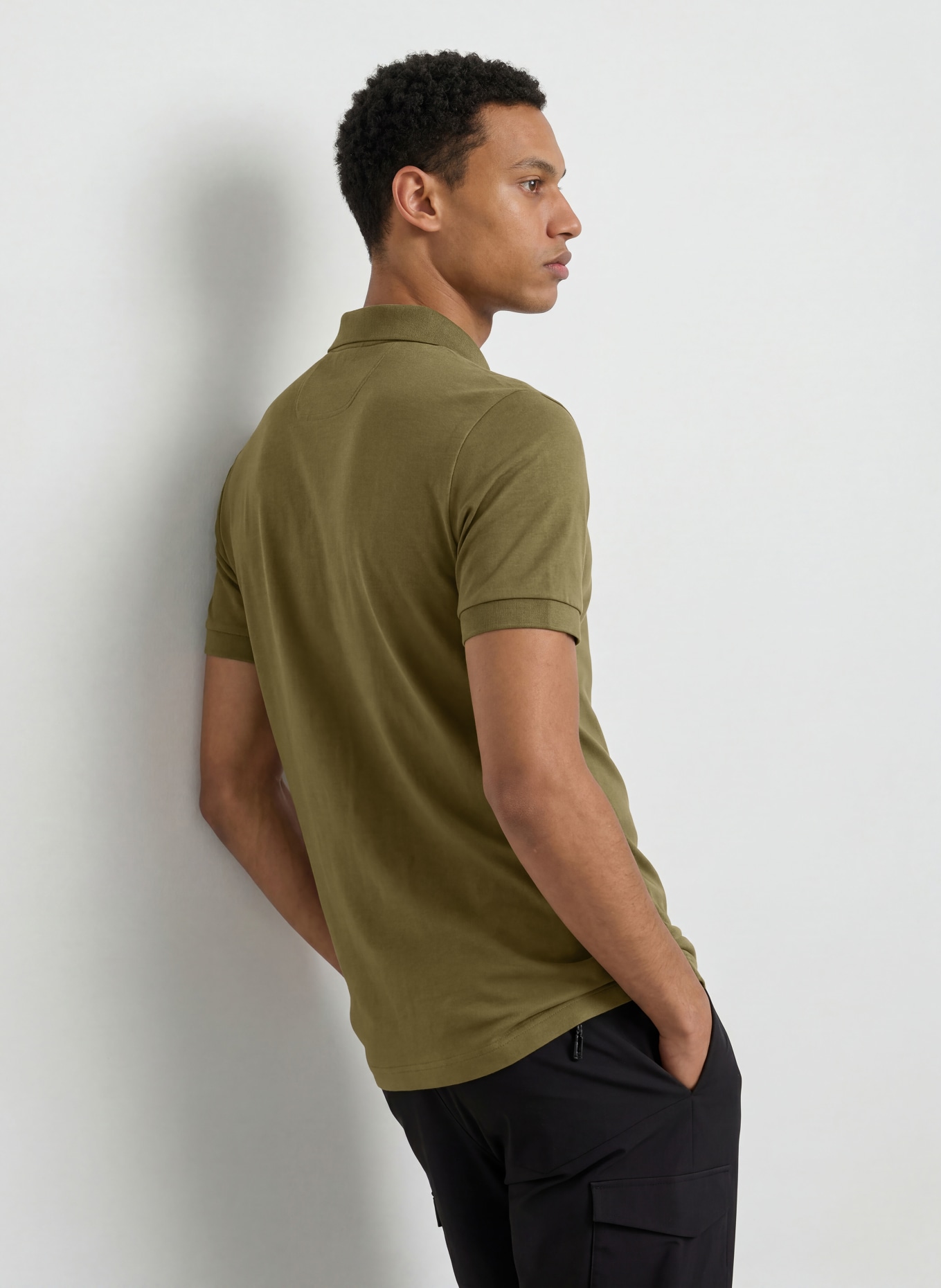 BOSS Tricou polo din jersey PIO: VERDE