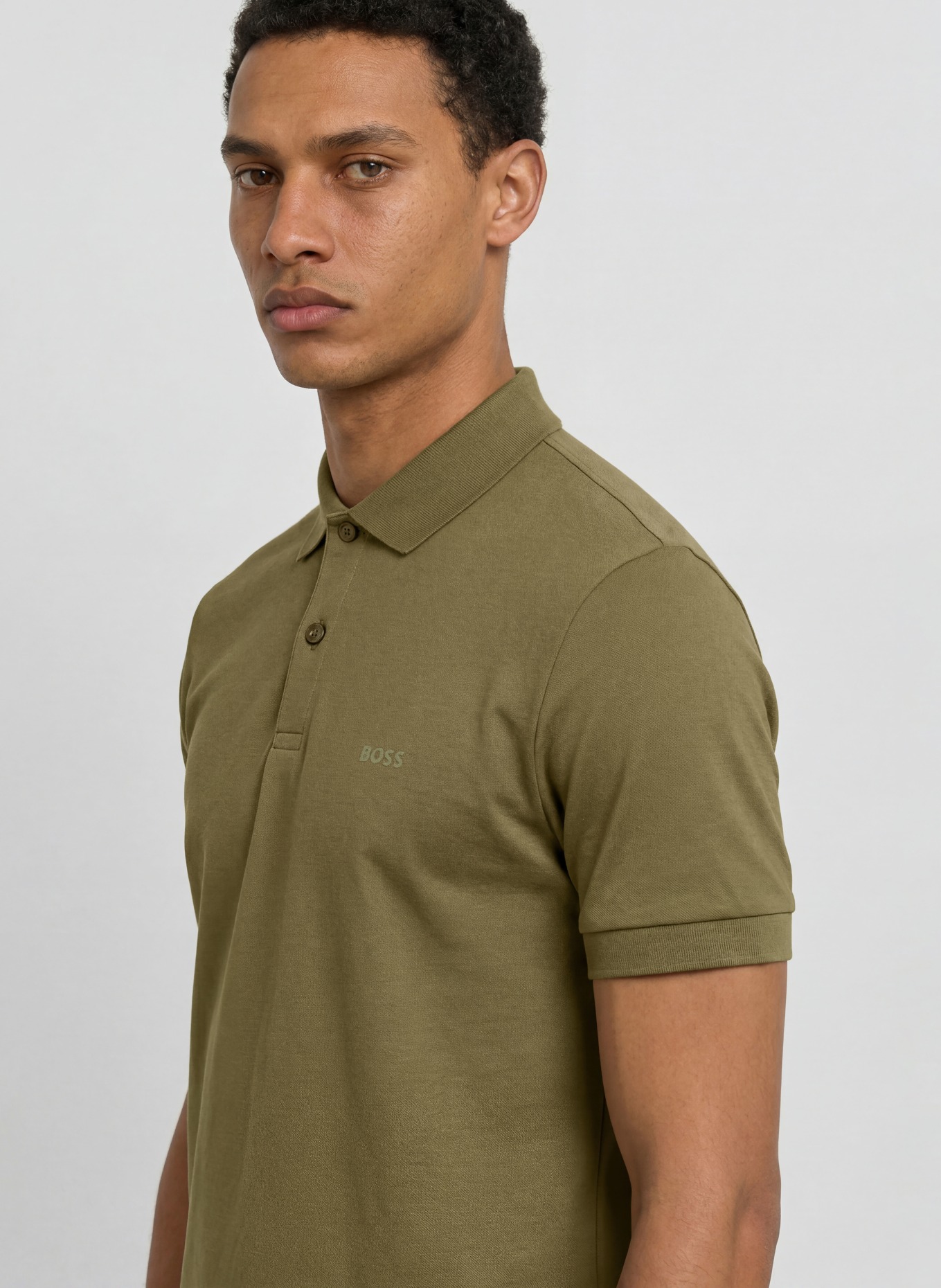 BOSS Tricou polo din jersey PIO: VERDE