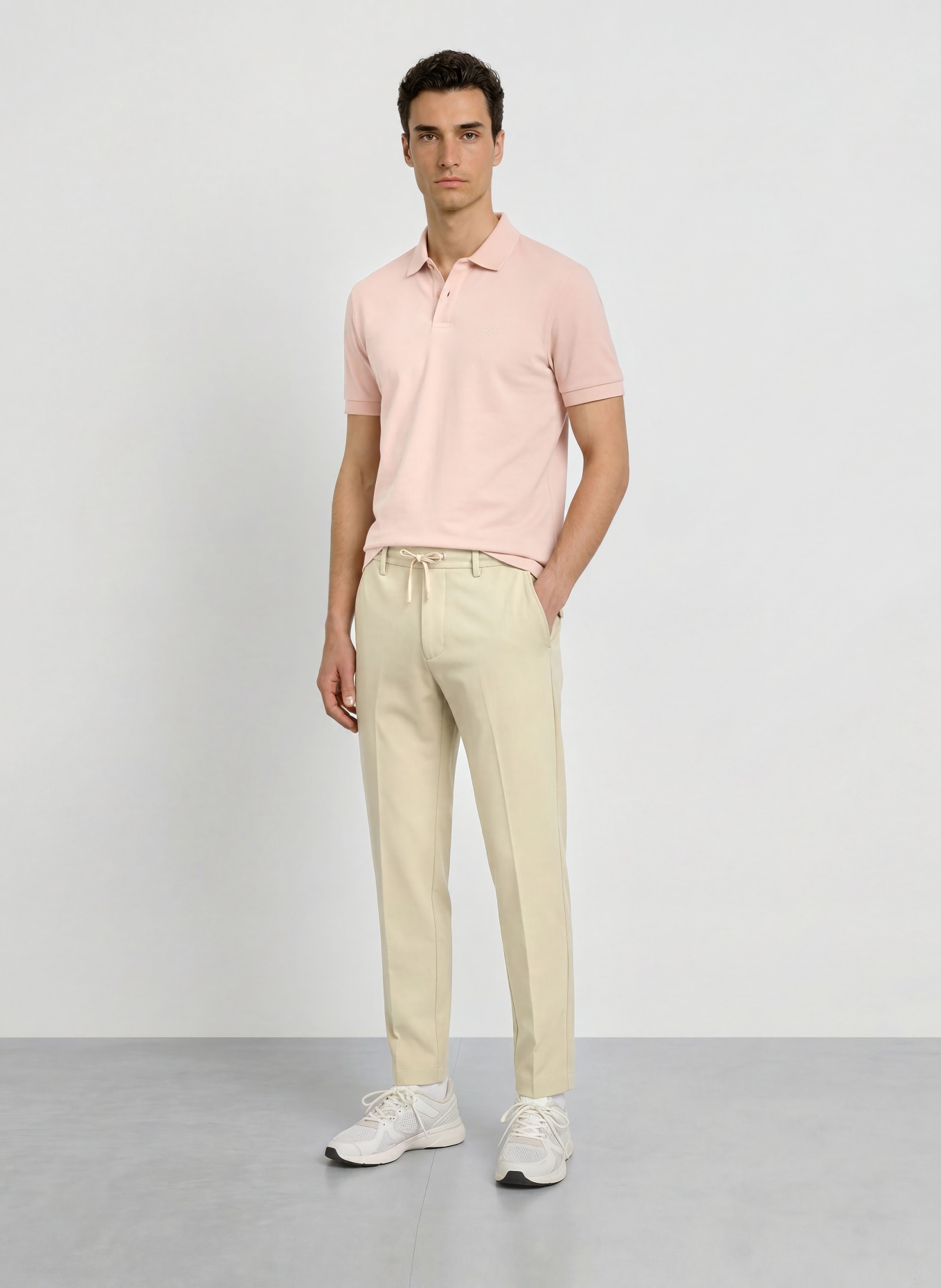 BOSS Jersey-polotröja PIO: LJUSORANGE