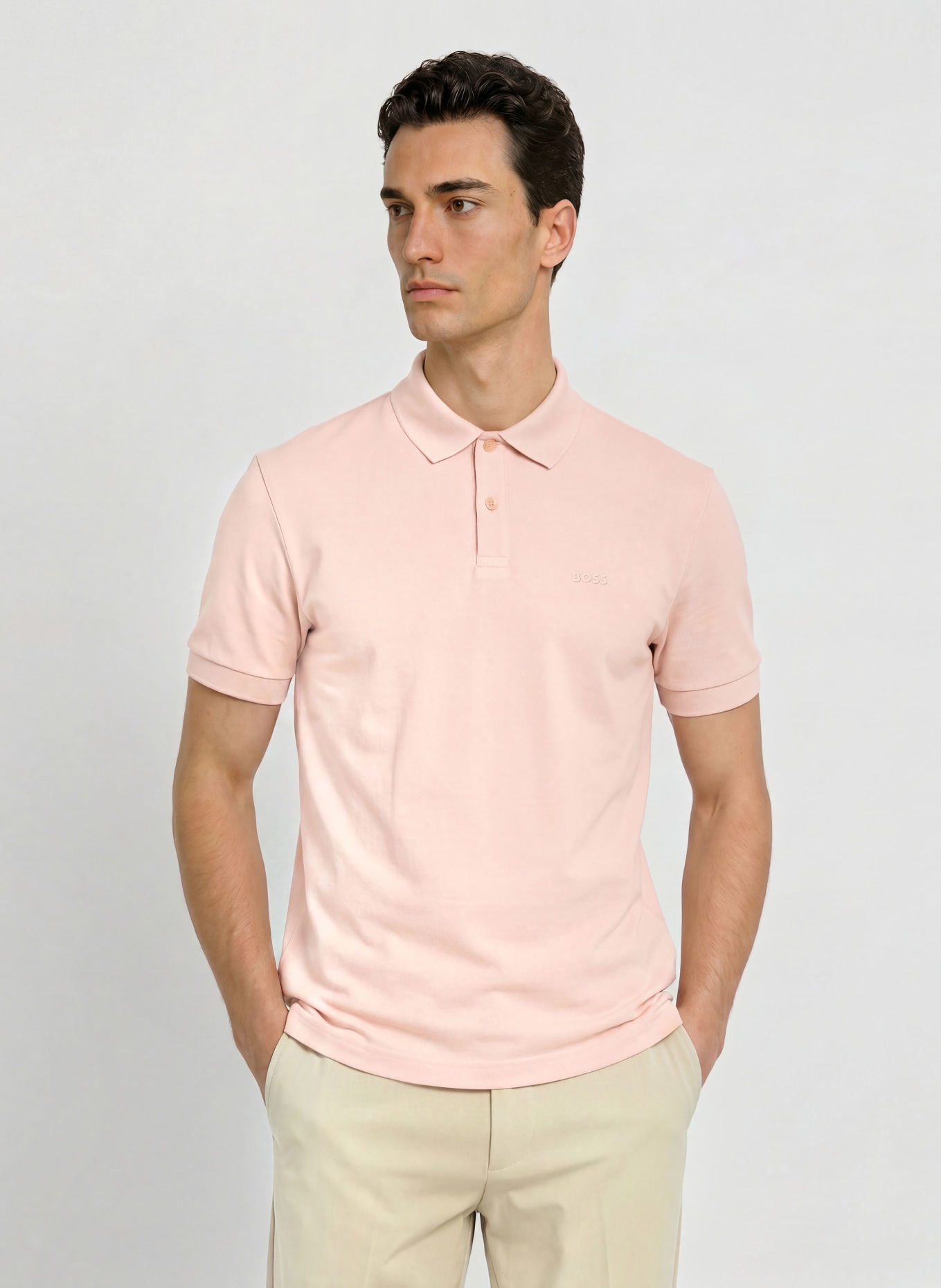 BOSS Jersey-polotröja PIO: LJUSORANGE