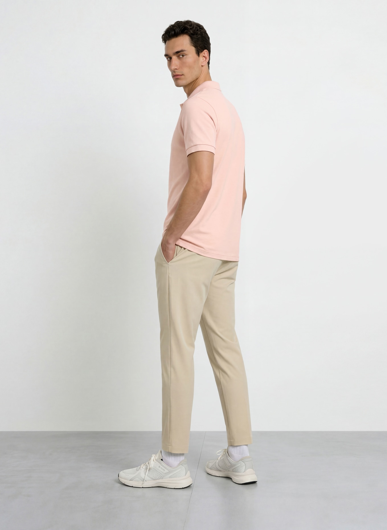 BOSS Jersey-polotröja PIO: LJUSORANGE