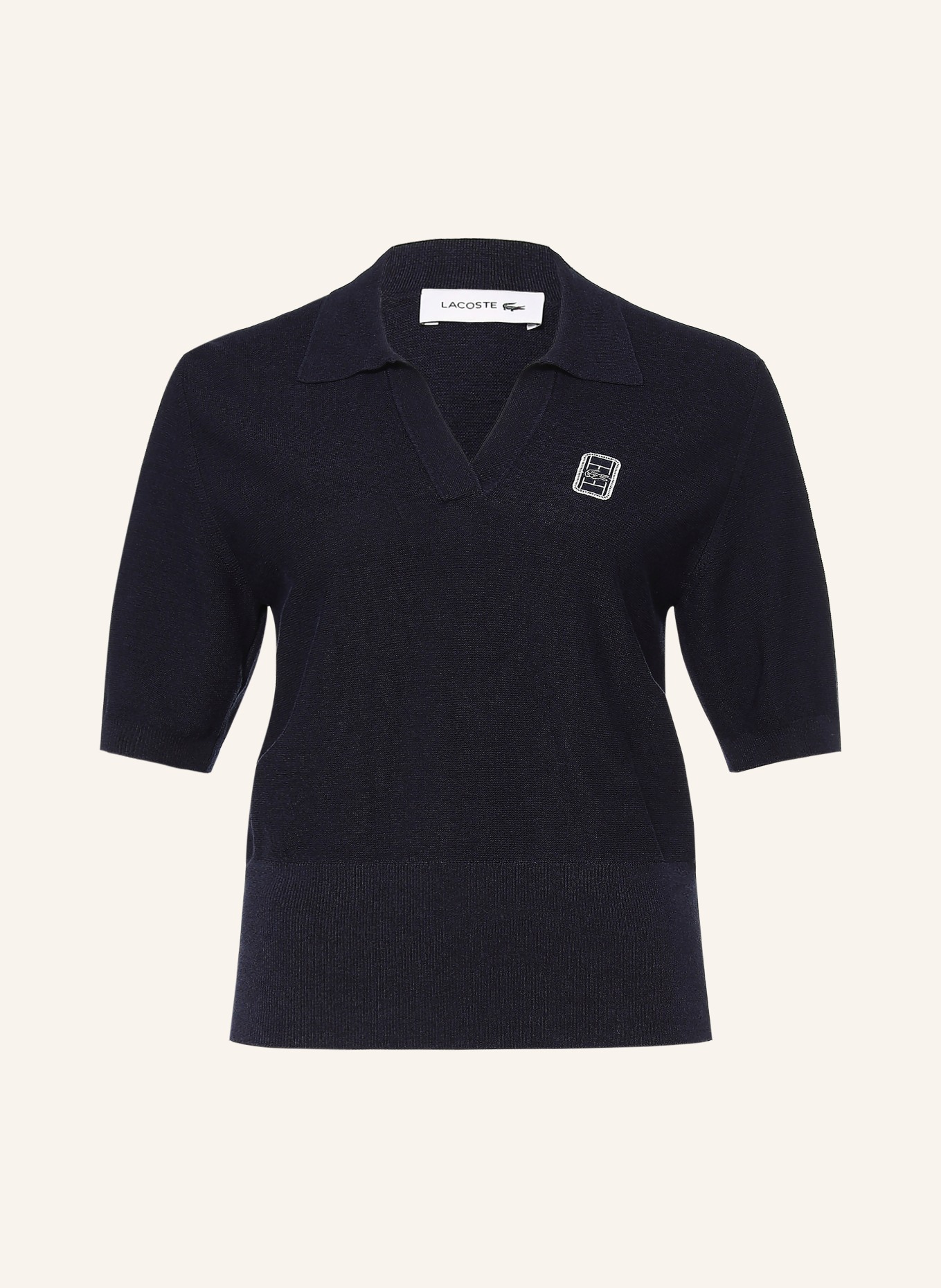 LACOSTE Knit polo shirt: DARK BLUE