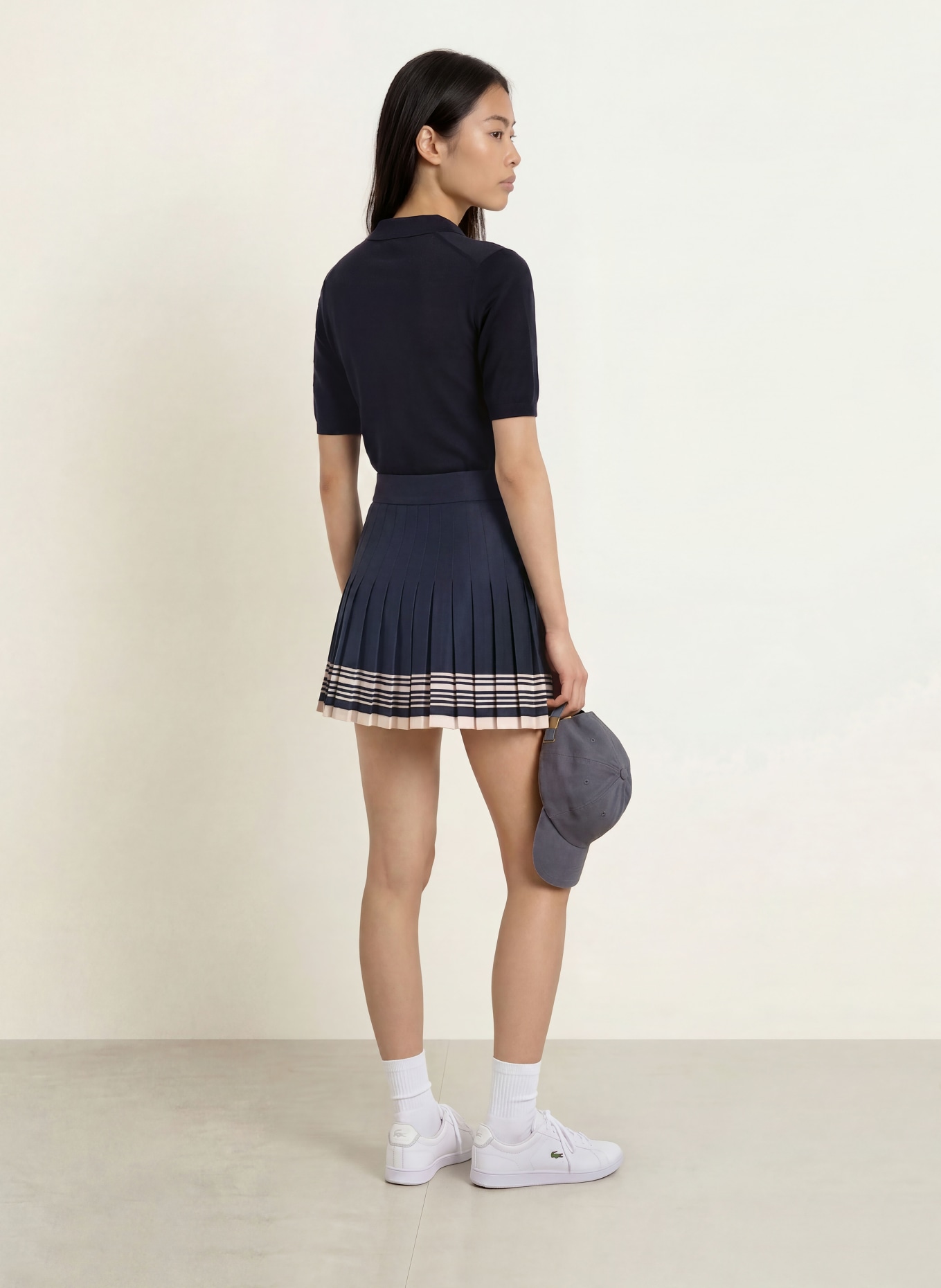 LACOSTE Knit polo shirt: DARK BLUE