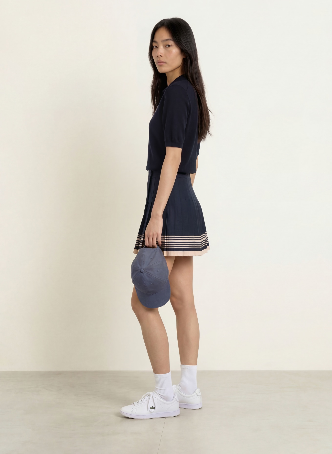 LACOSTE Knit polo shirt: DARK BLUE