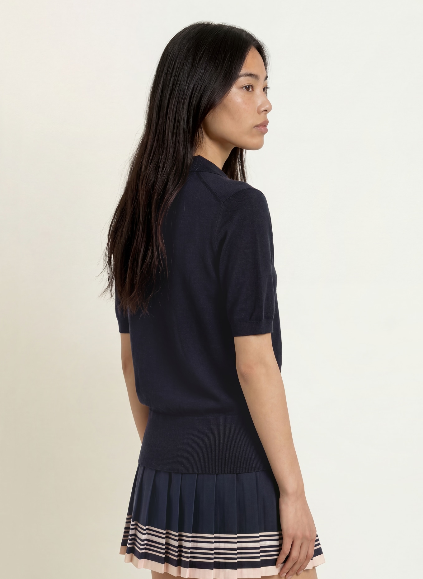 LACOSTE Knit polo shirt: DARK BLUE