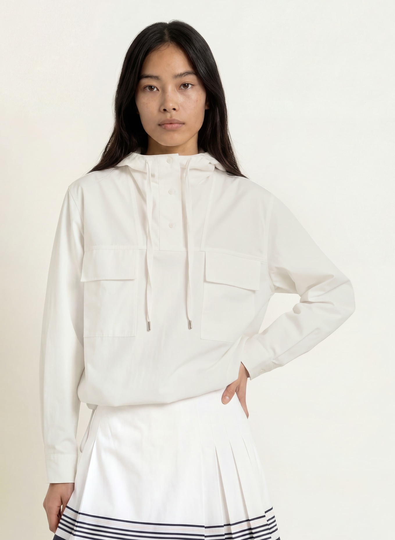 LACOSTE Anorak jacket: WHITE