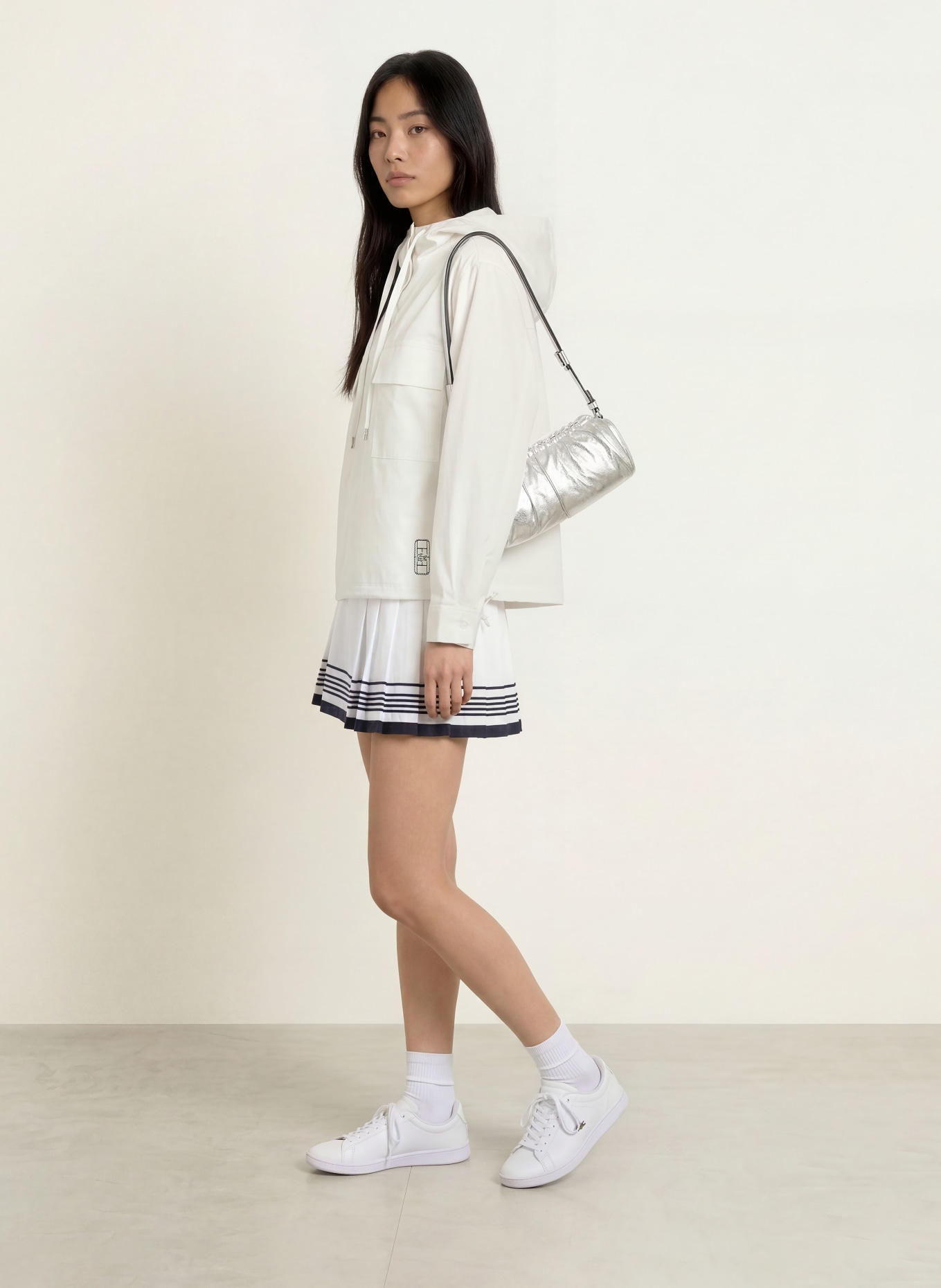 LACOSTE Anorak jacket: WHITE