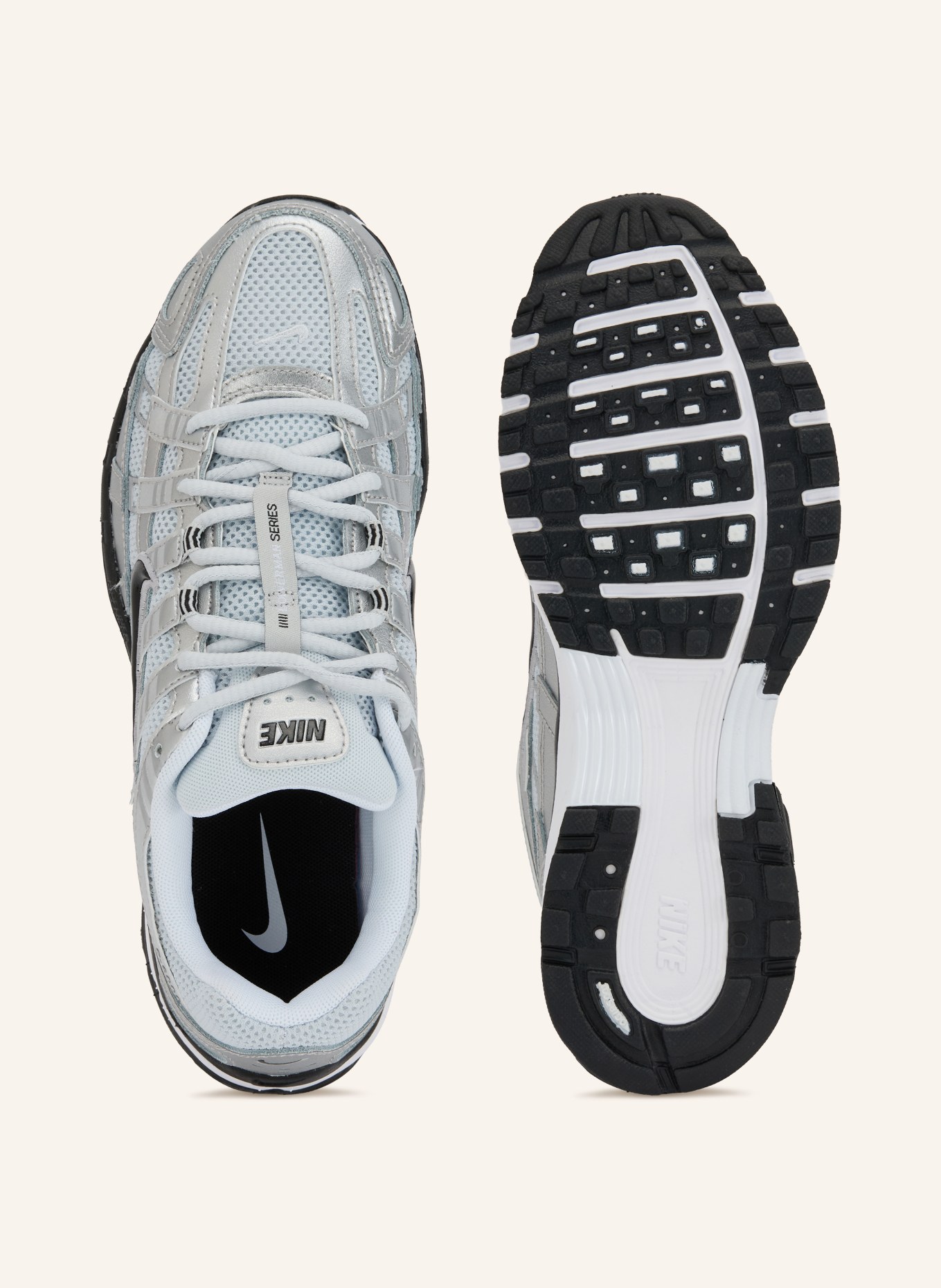 Nike Sneakers P-6000: SILVER / VIT / SVART