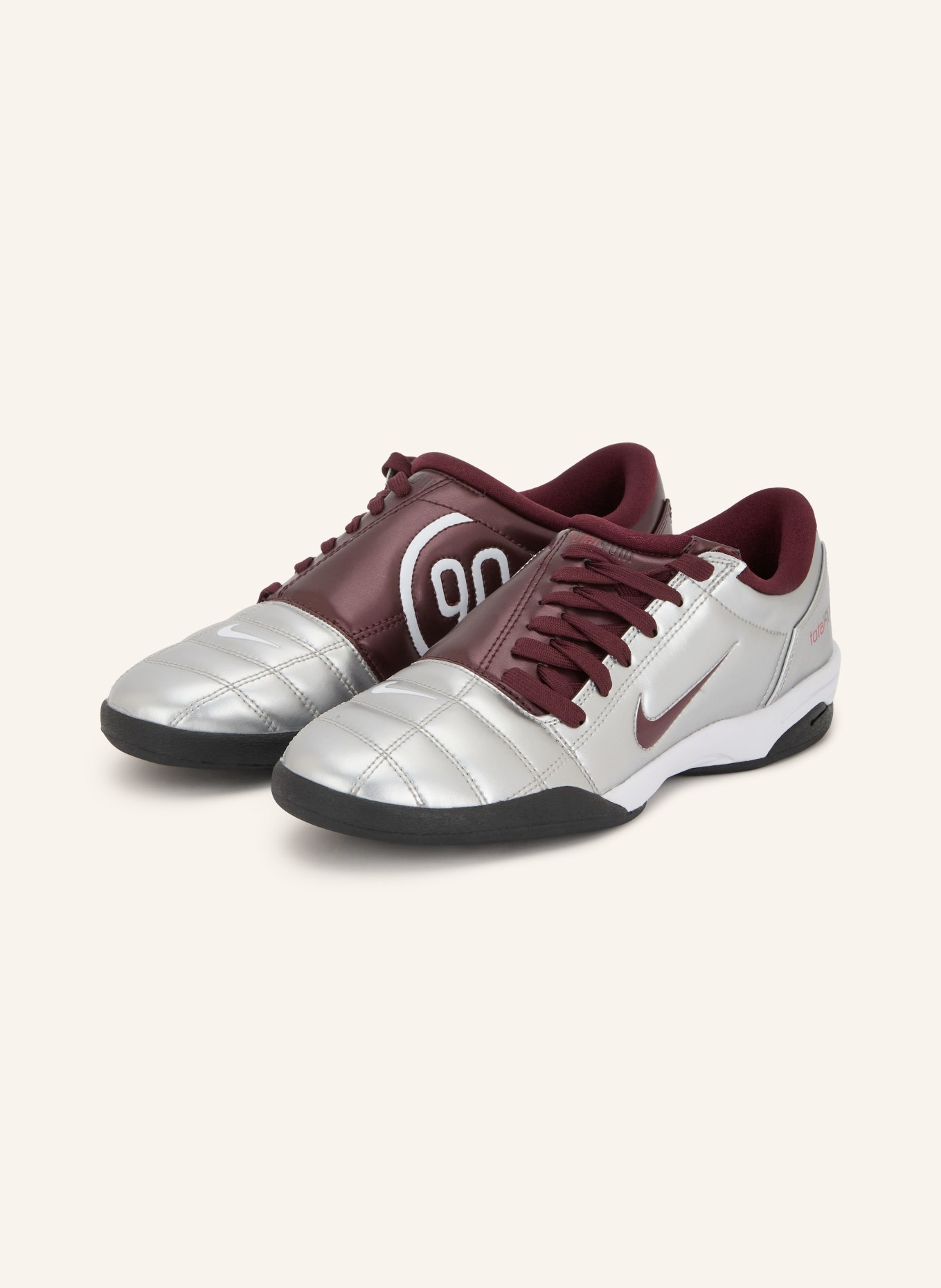 Nike TOTAL 90 Sneakers: SILVER / DARK RED