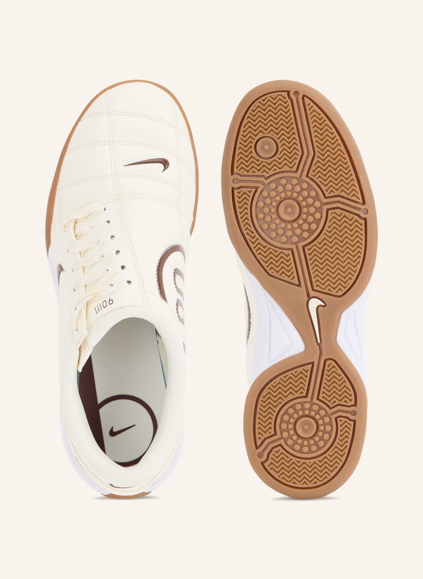 Nike T90 Sneakers: ECRU / DARK BROWN