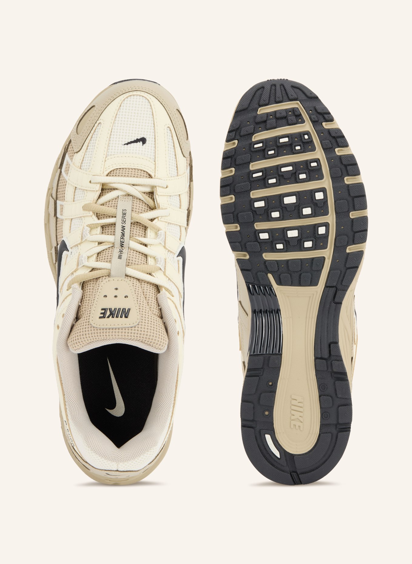 Nike Sneakers P-6000: BEIGE / ZWART